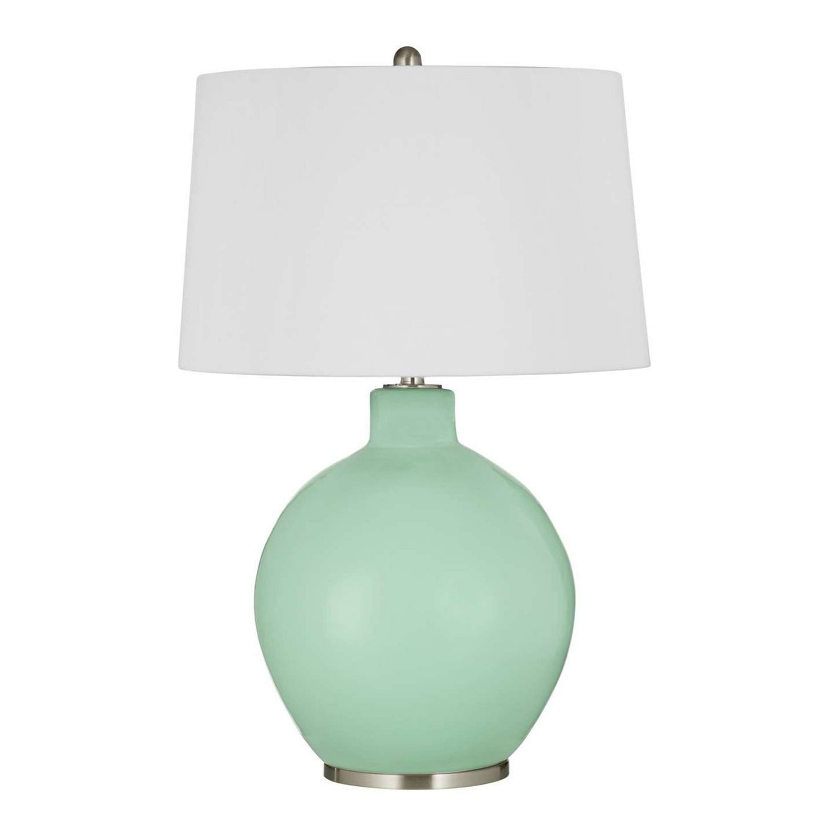A Bartlett Table Lamp with Light Green / White color