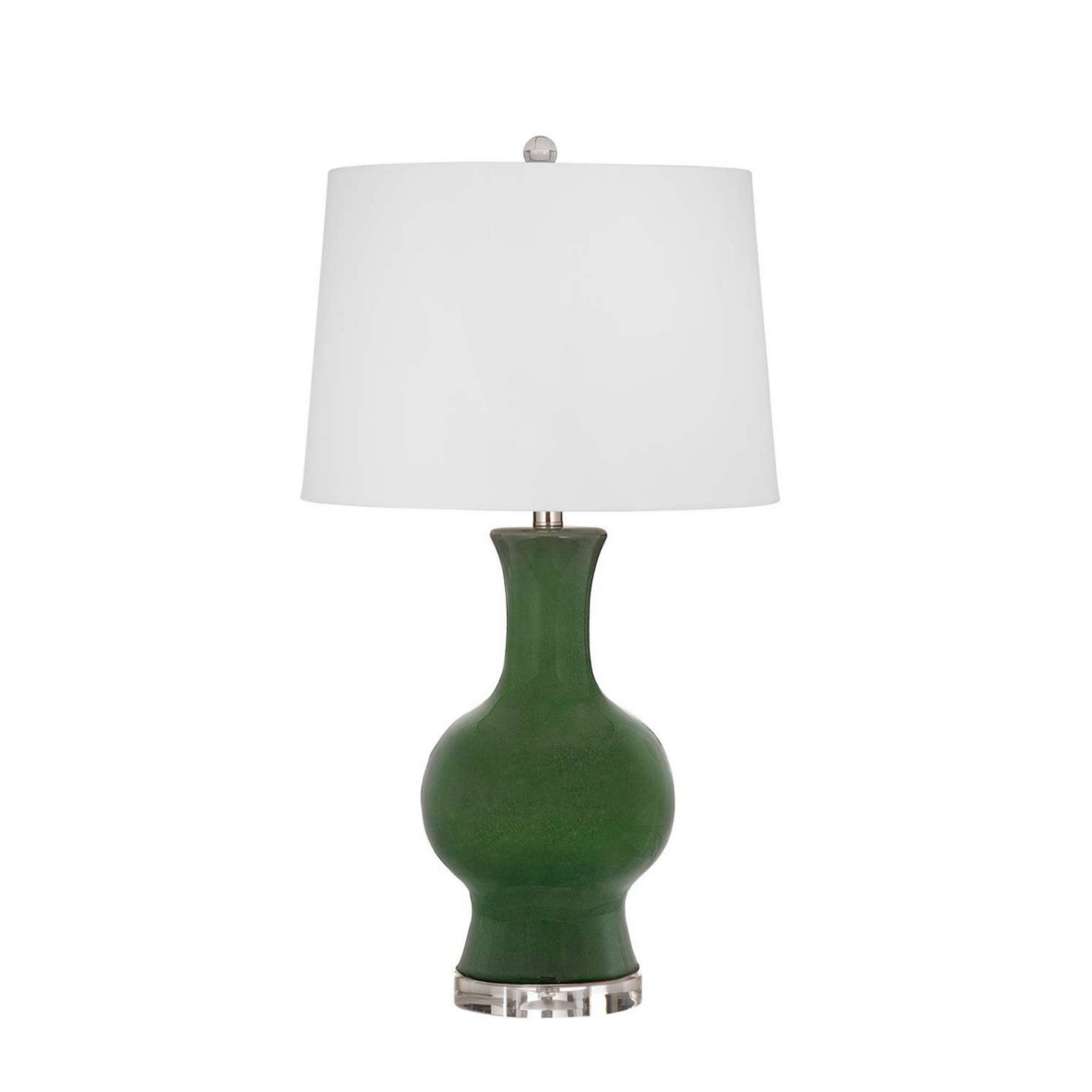 A Tempsford Table Lamp with Green / White / Clear Acrylic color