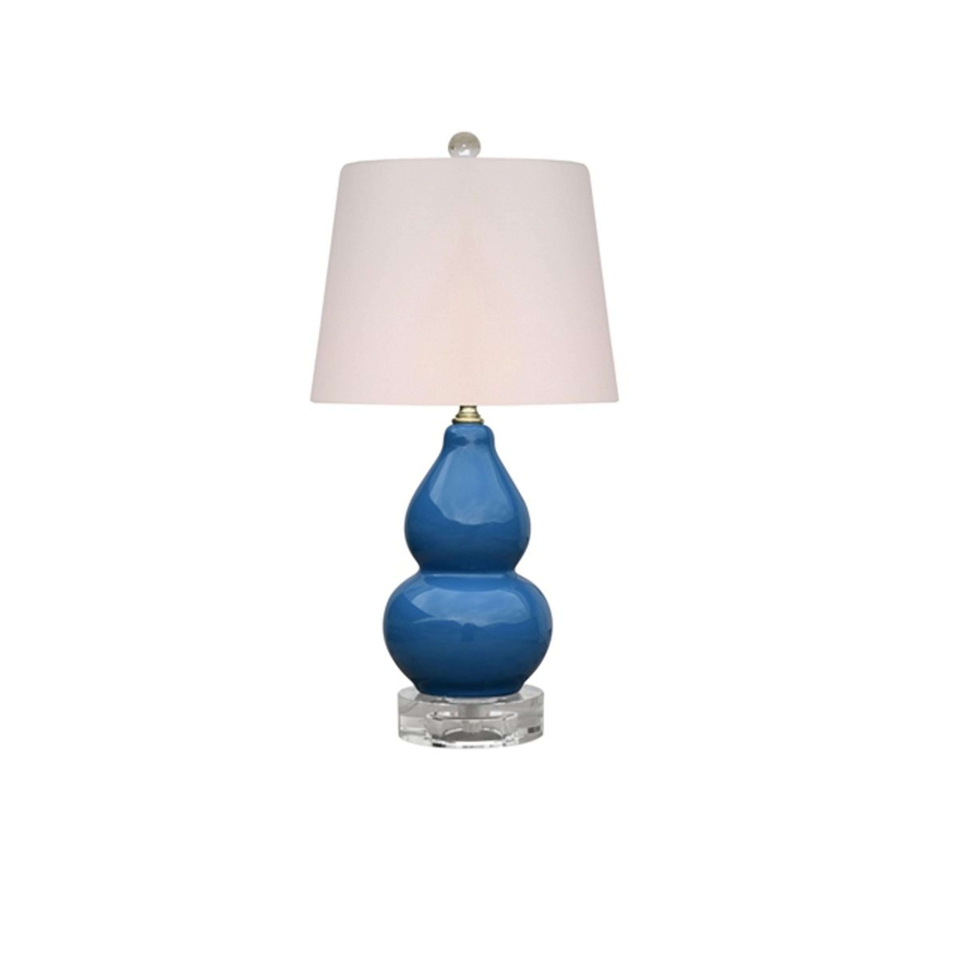 A Double Gourd Lamp - Clear Base with Blue color