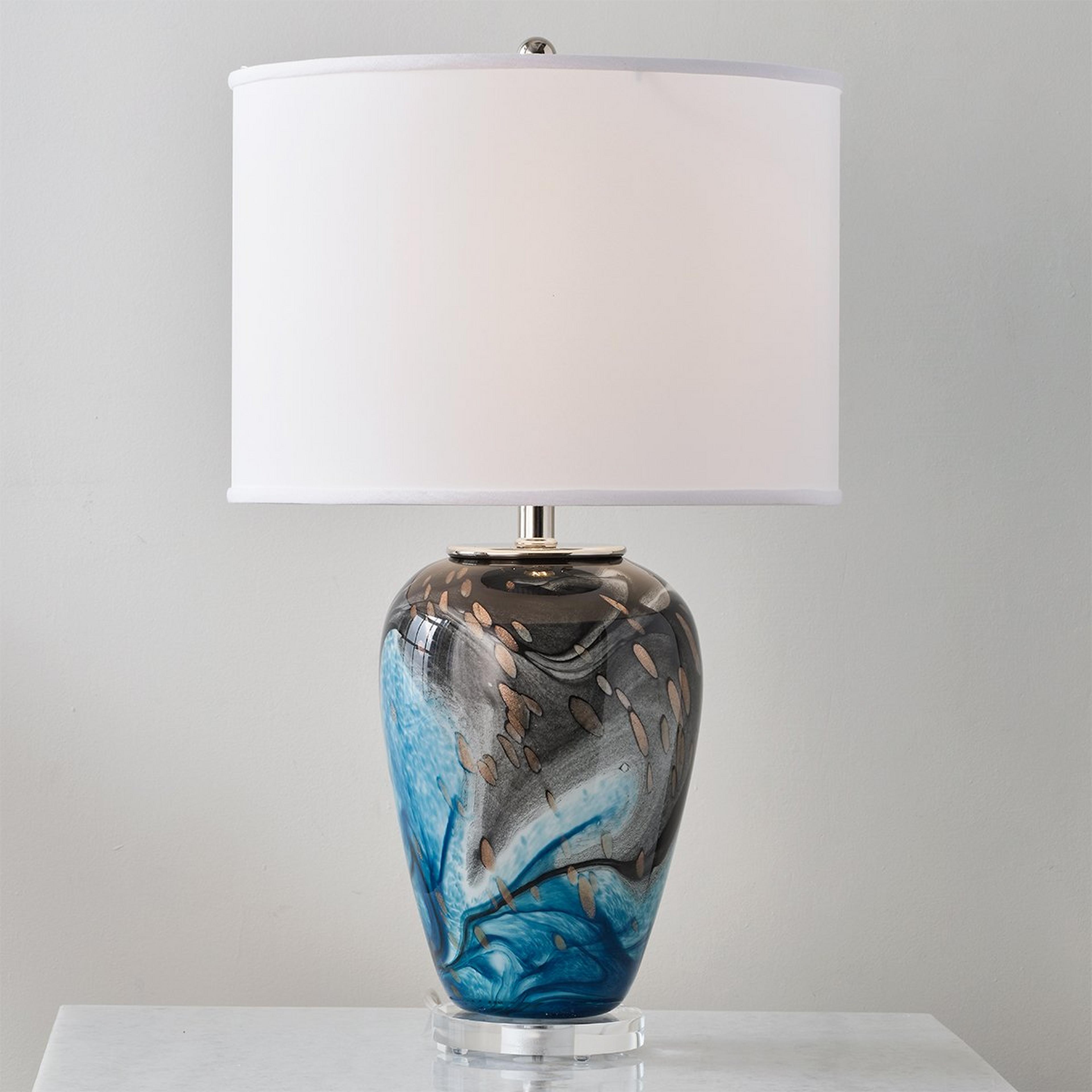 A Astral Surge Table Lamp with Polished Nickel / Multi color