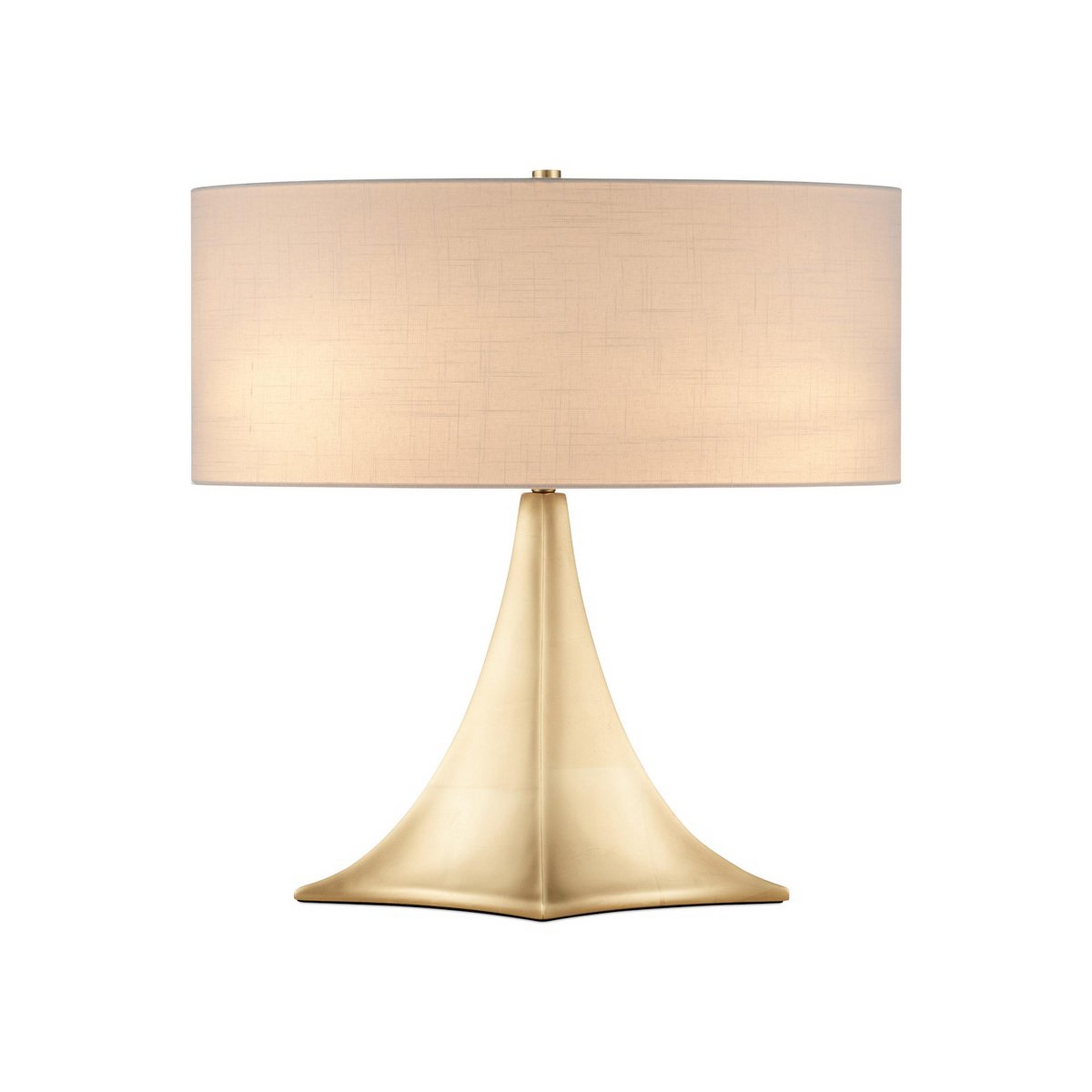 A Dawnita Table Lamp with Gold Leaf / Beige color