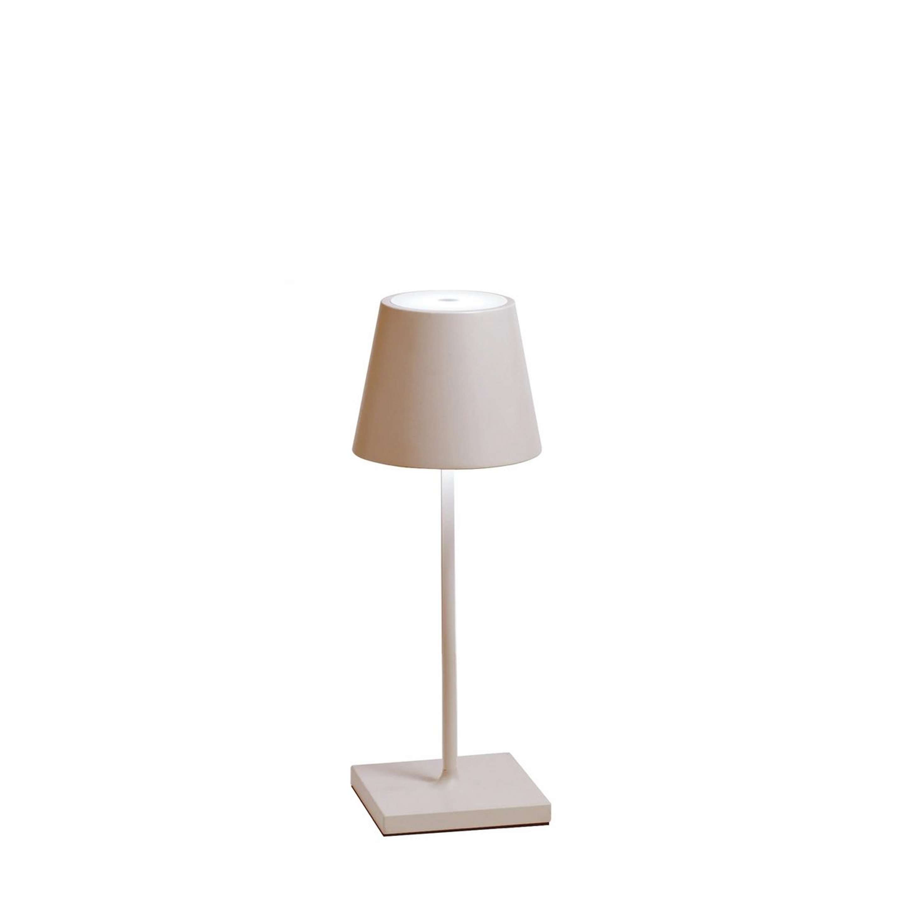 A Lucy Cordless Mini Table Lamp with Sand color