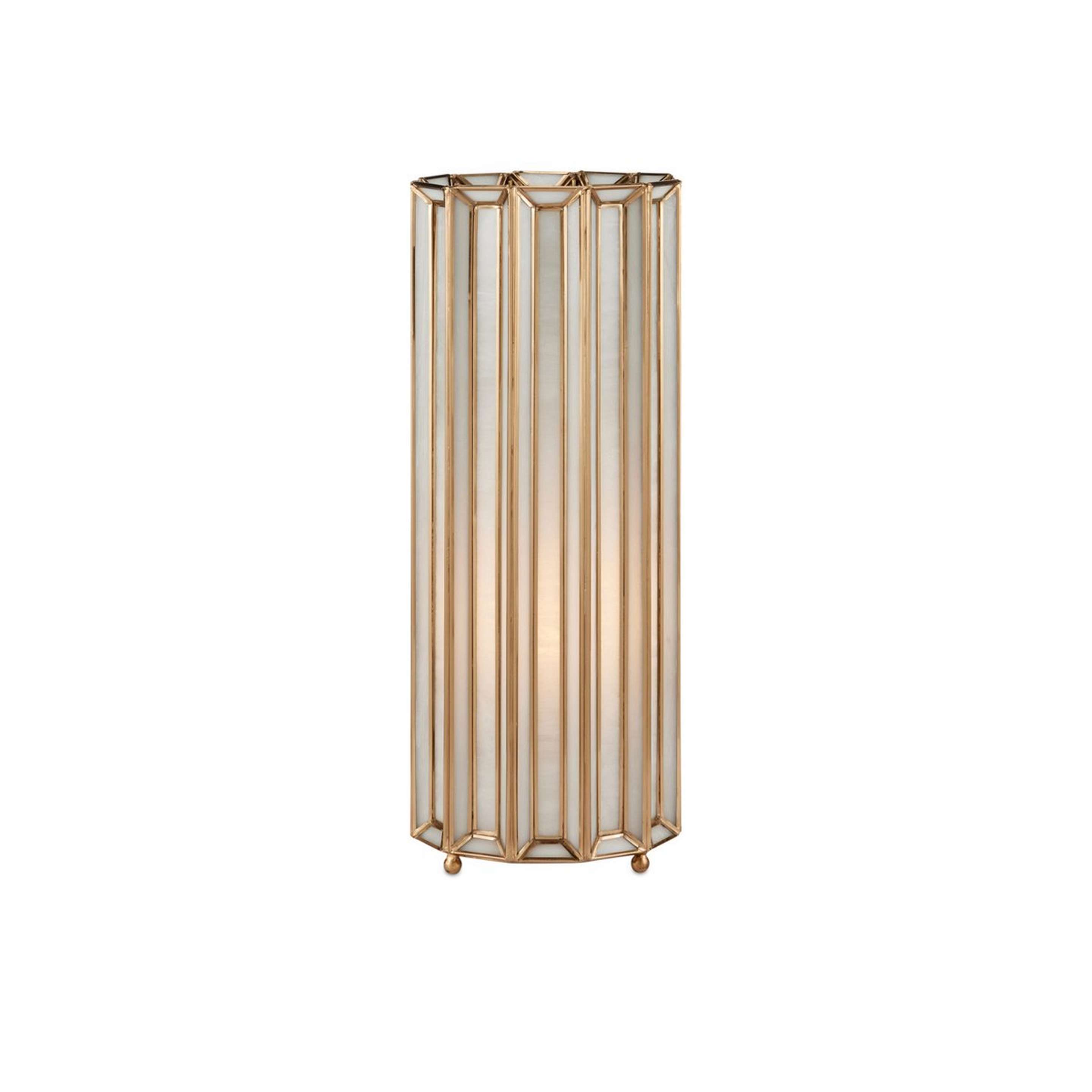 A Amvrosiy Table Lamp with Antique Brass / Opal Glass color