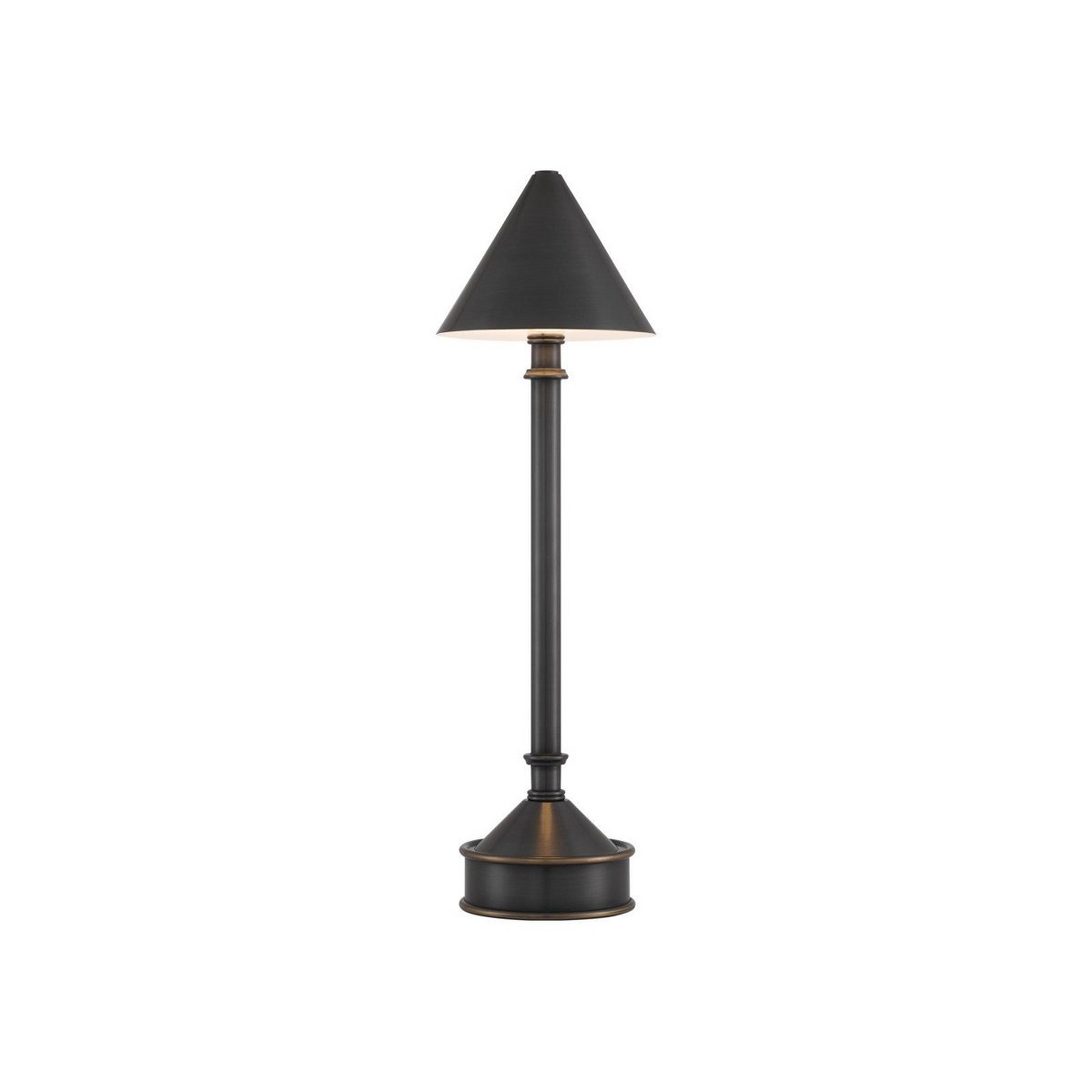 A Metanoia Cordless Lamp with Oil Rubbed Bronze color