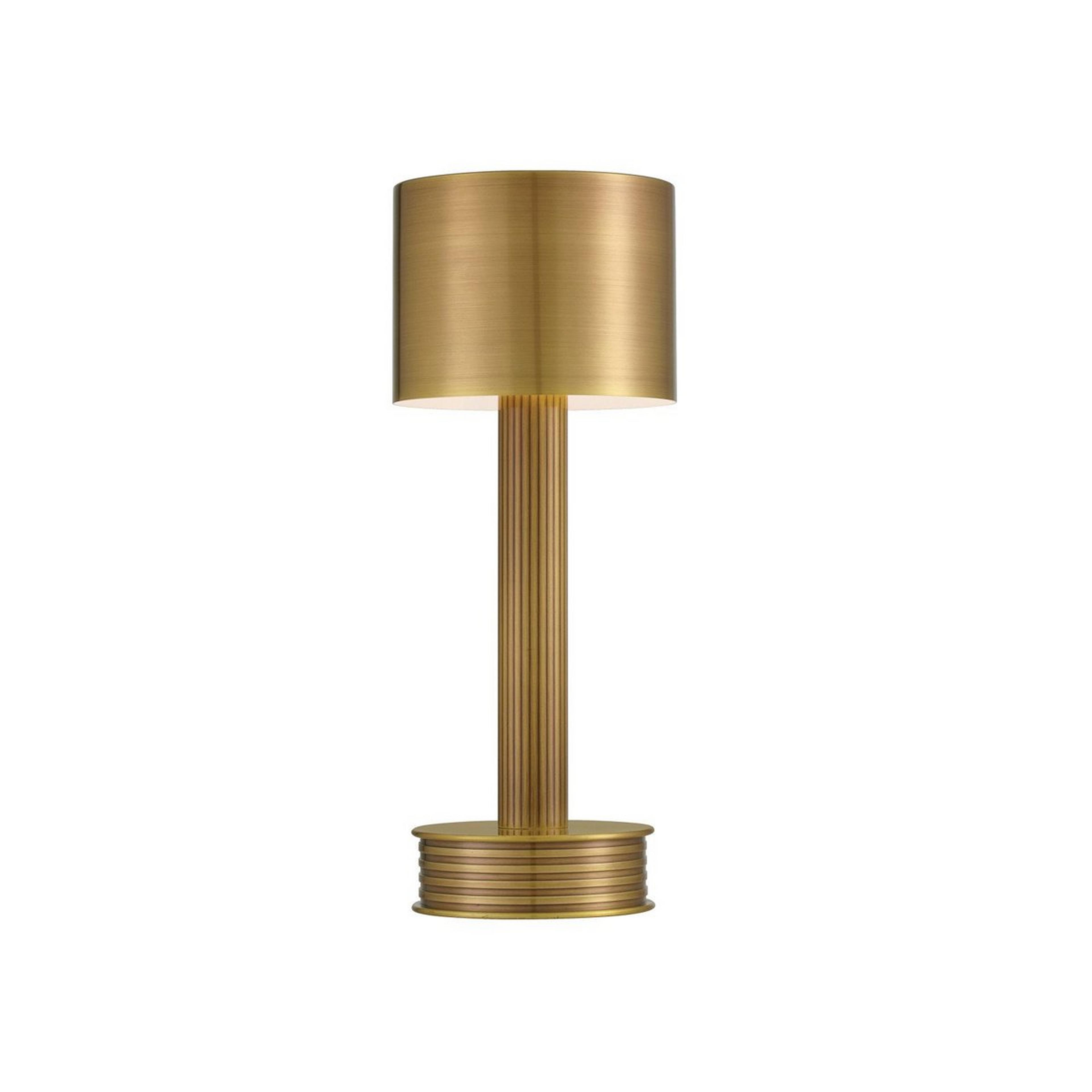 A Markia Cordless Table Lamp with Antique Brass color