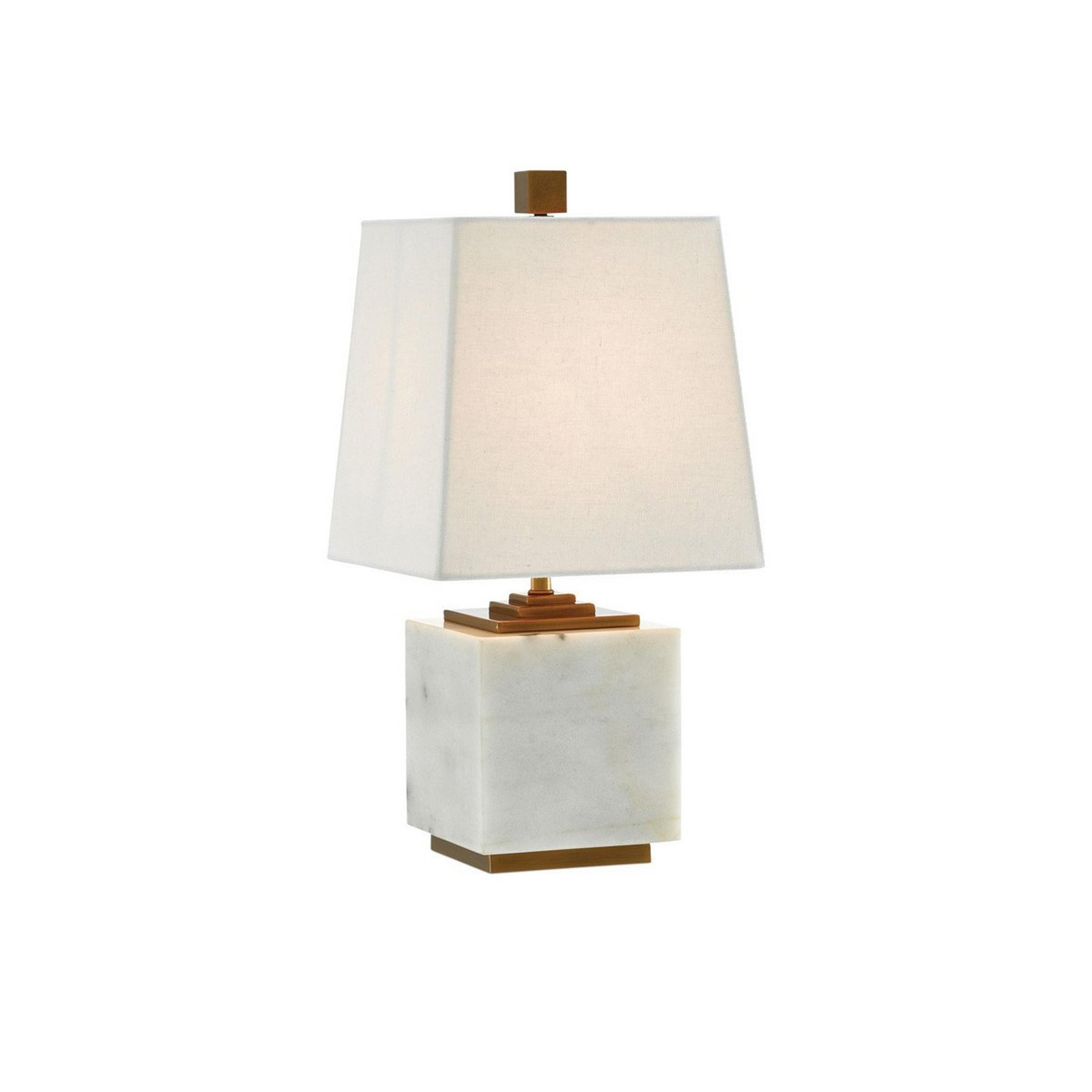 A Plateia Table Lamp with White Marble / Brass color