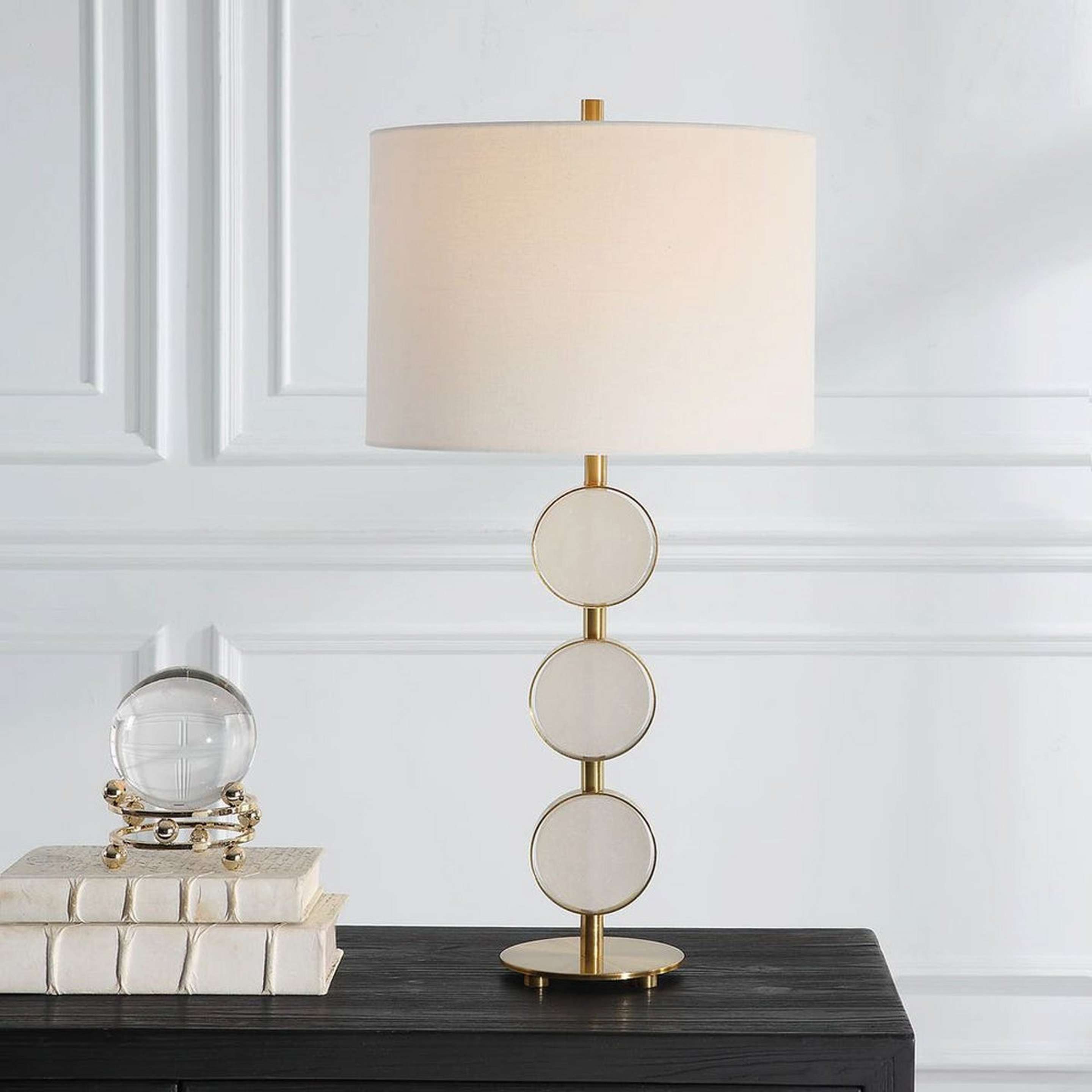 A Alderstone Table Lamp with Brass / Alabaster color