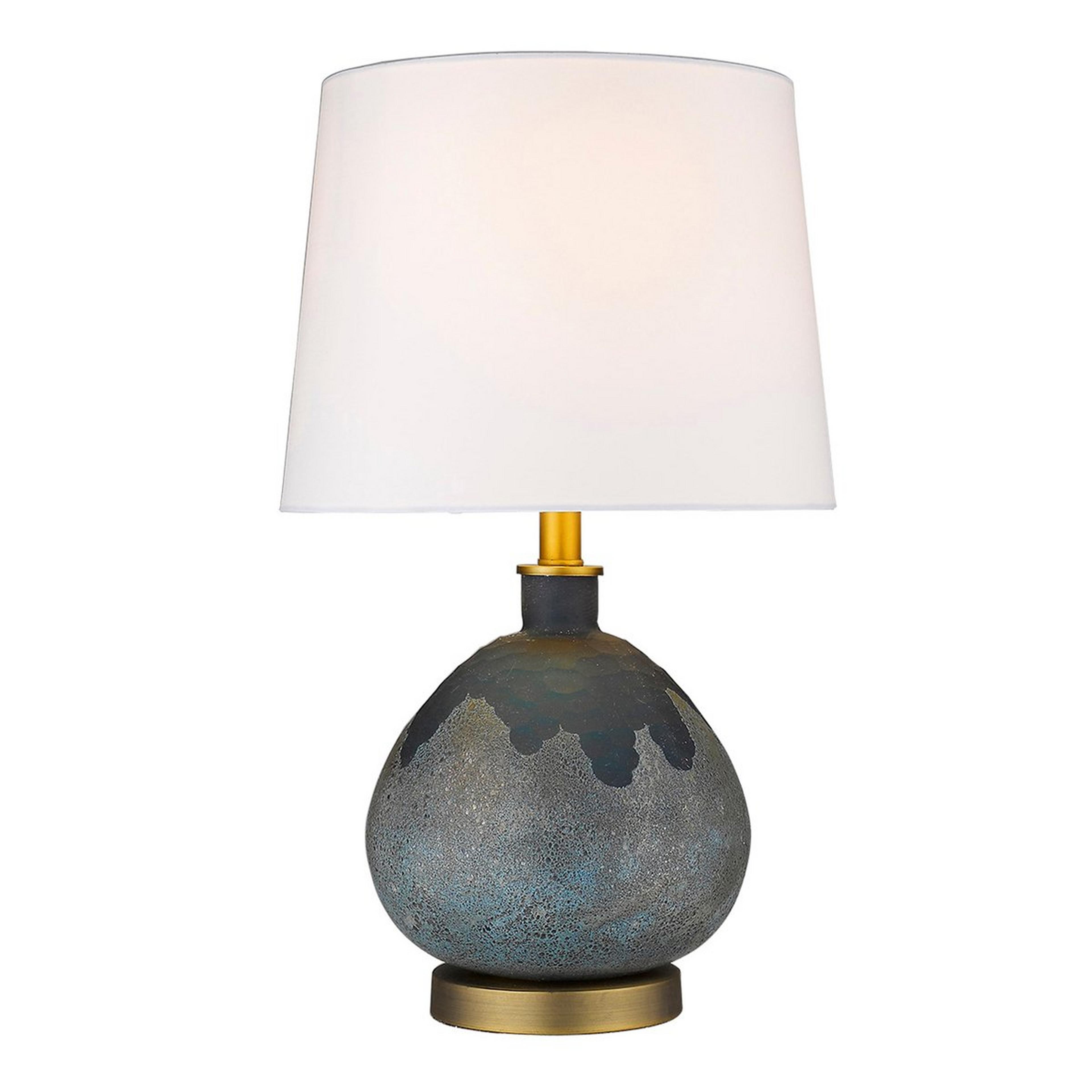 A Westley Table Lamp with Blue / Brass color