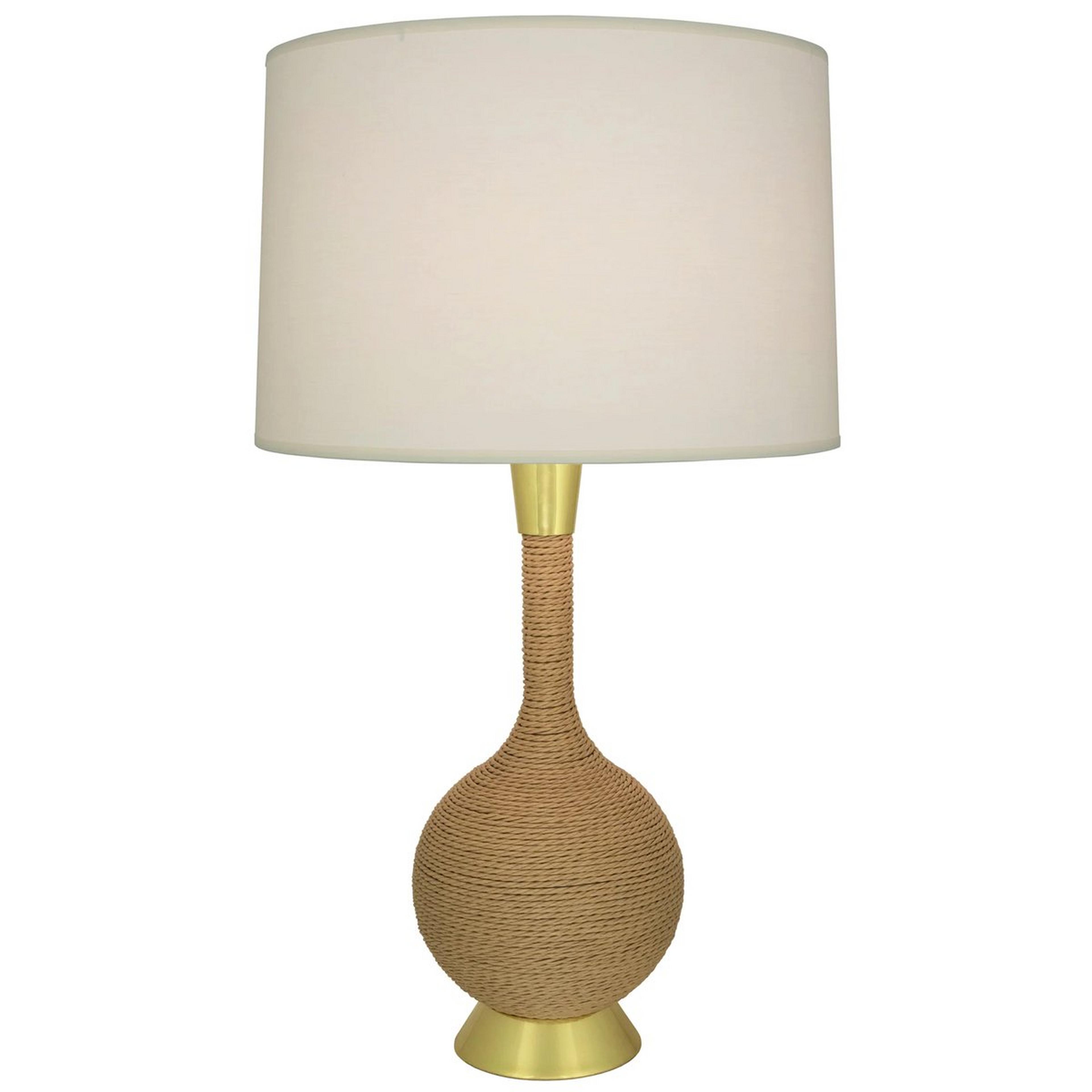 A Sepia Table Lamp with Natural Rope / brass color