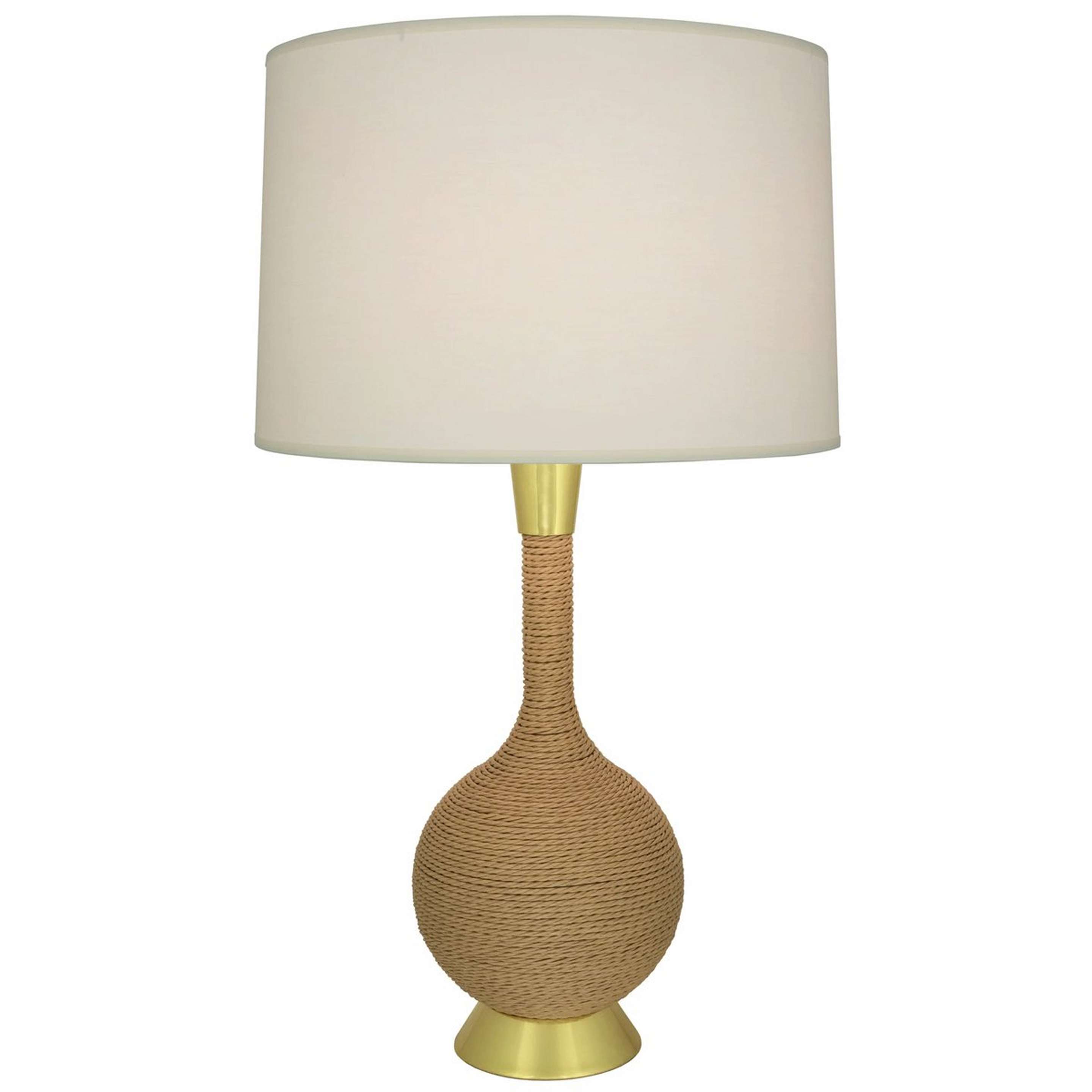 A Sepia Table Lamp with Natural Rope / brass color