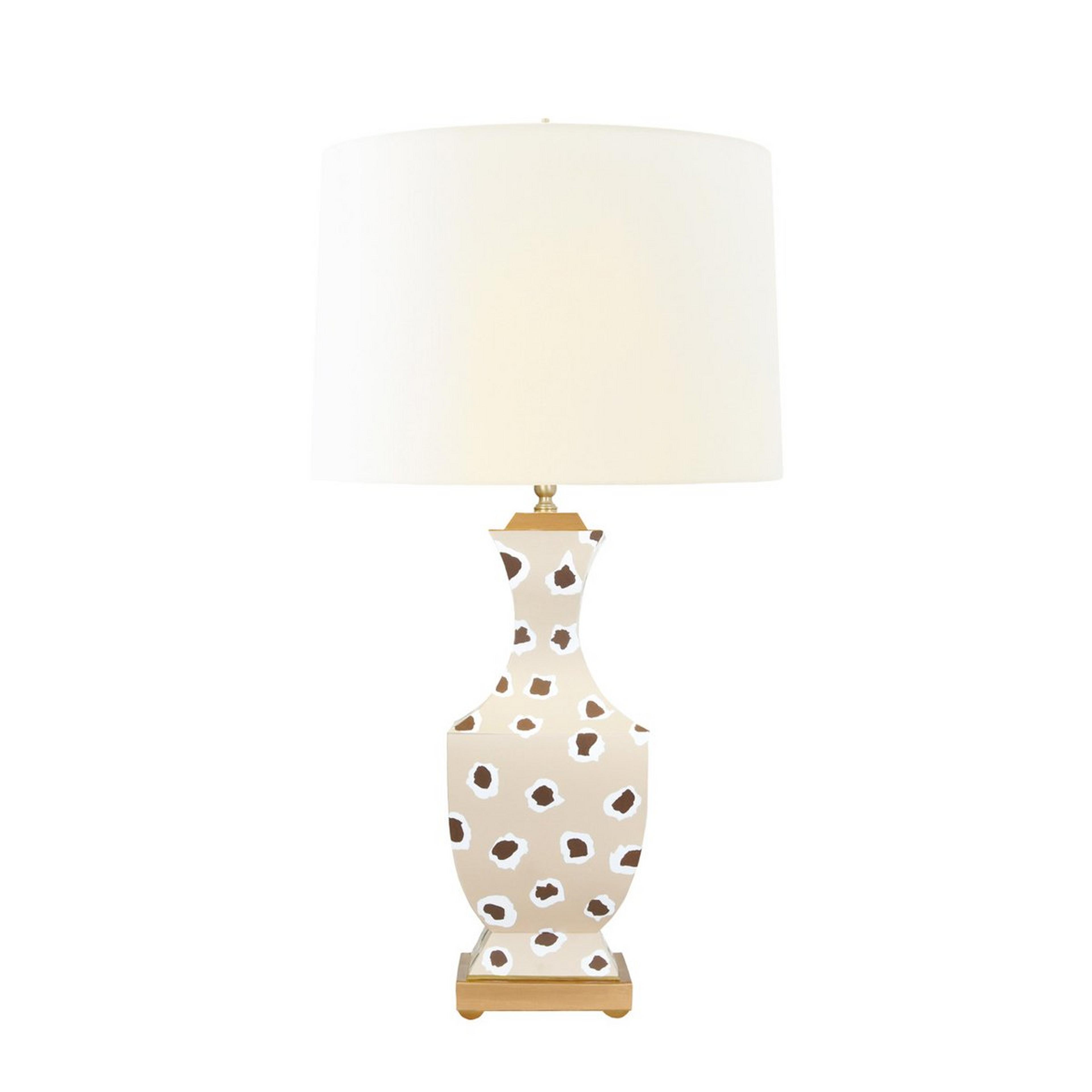 A Middleburg Table Lamp with Brown Leopard color