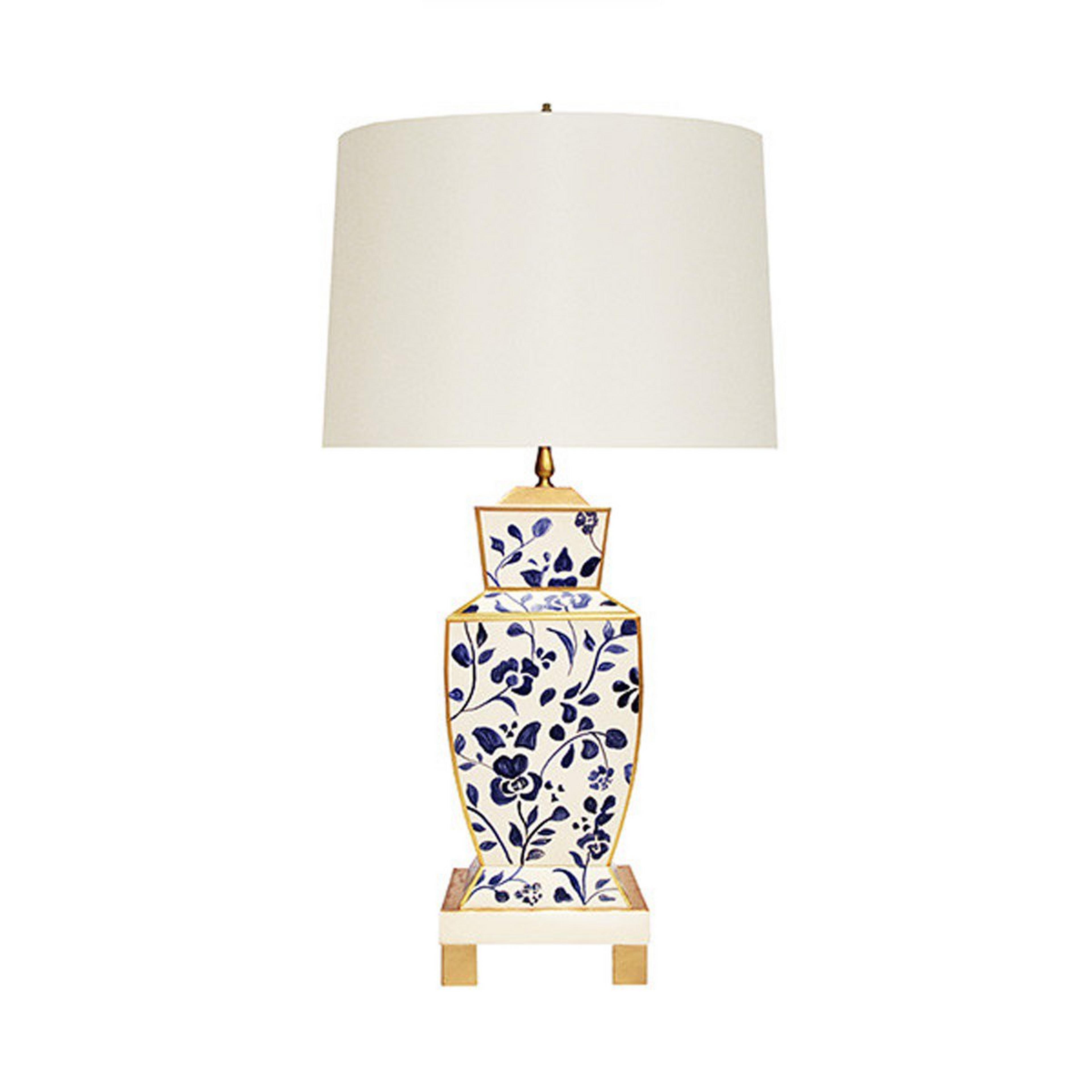A Amelia Table Lamp with Blue / White color