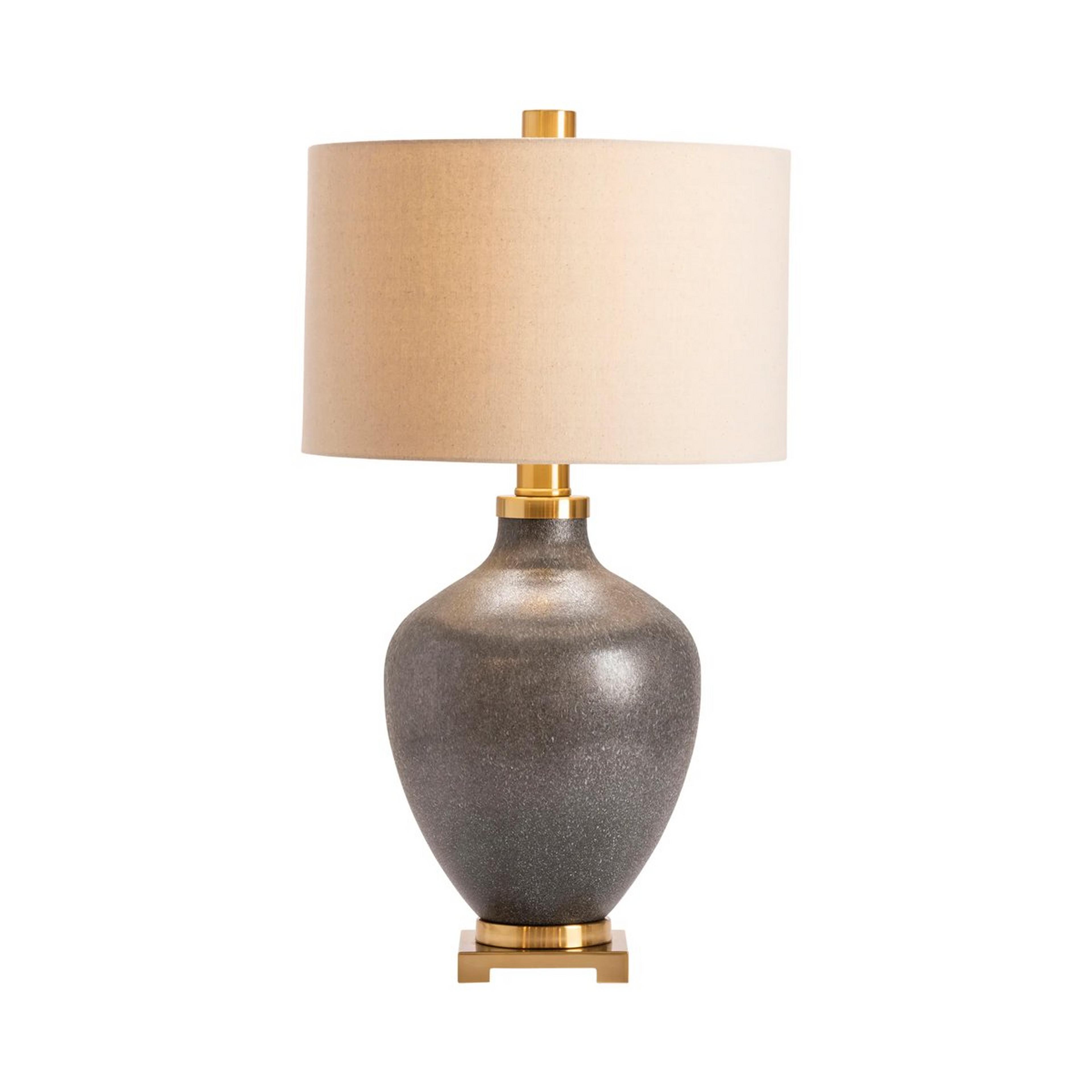 A Walter Table Lamp with Charcoal Gray color