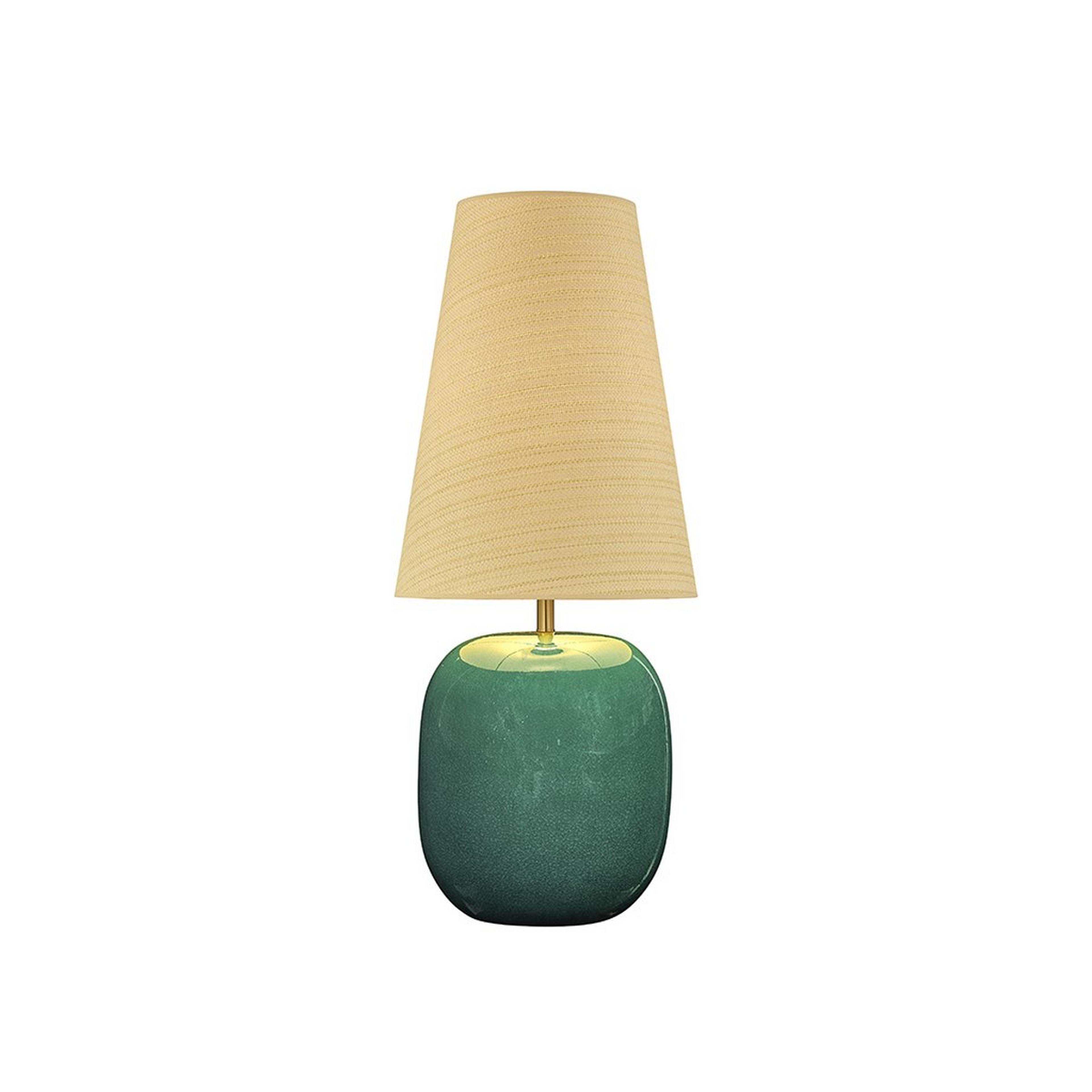 A Elijah Table Lamp with Teal / Beige color