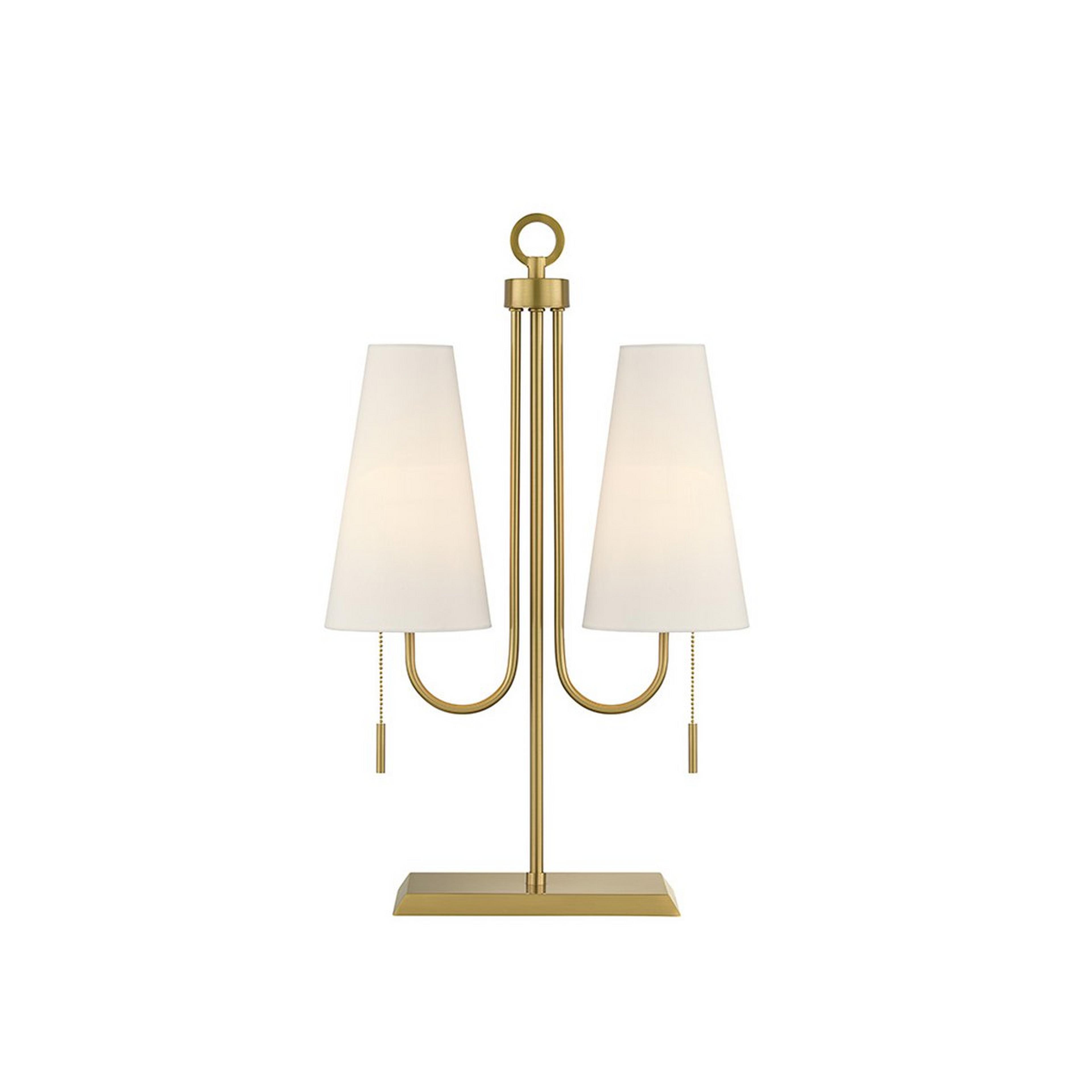A Taliaferro Table Lamp with Warm Brass color