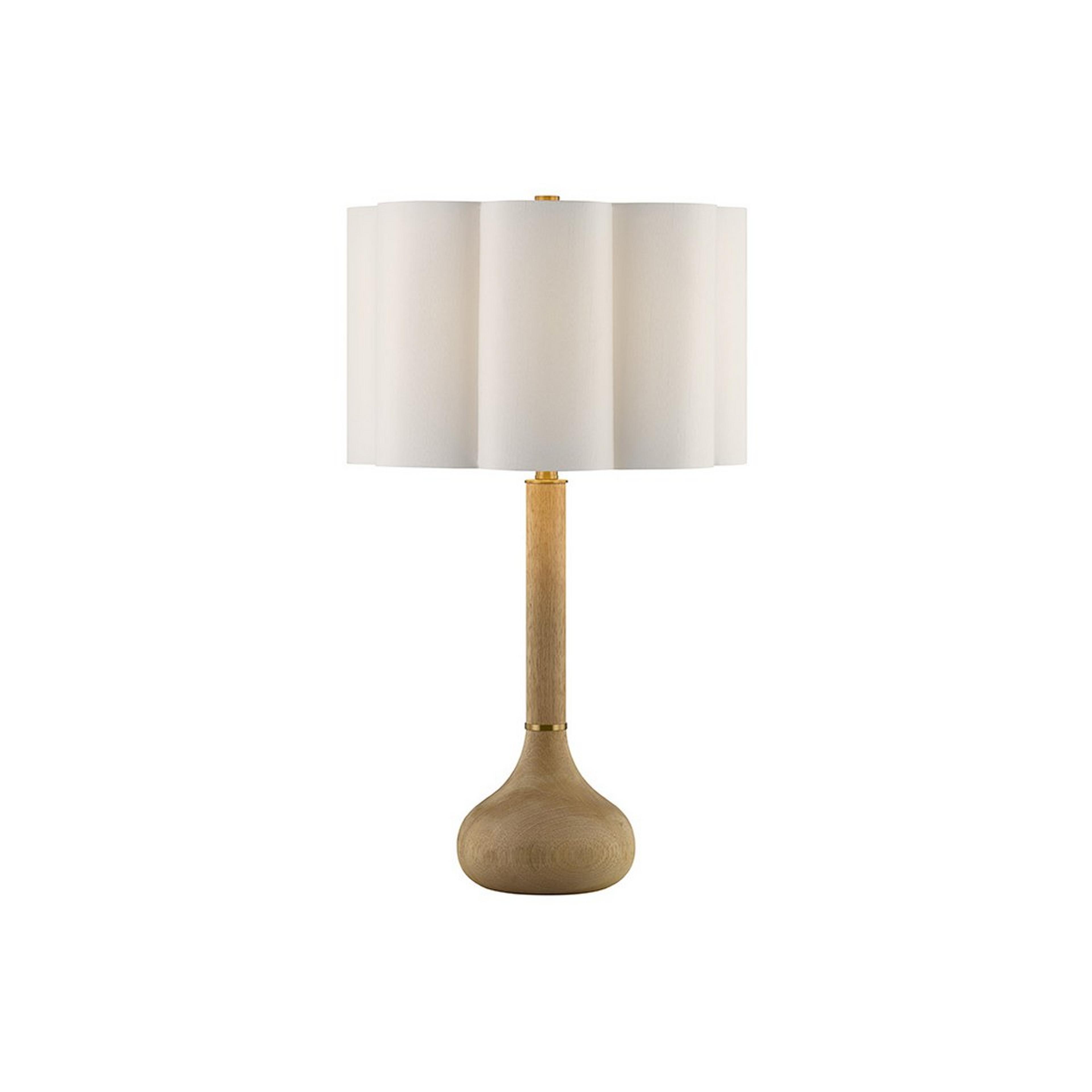 A Capucine Table Lamp with Wood color