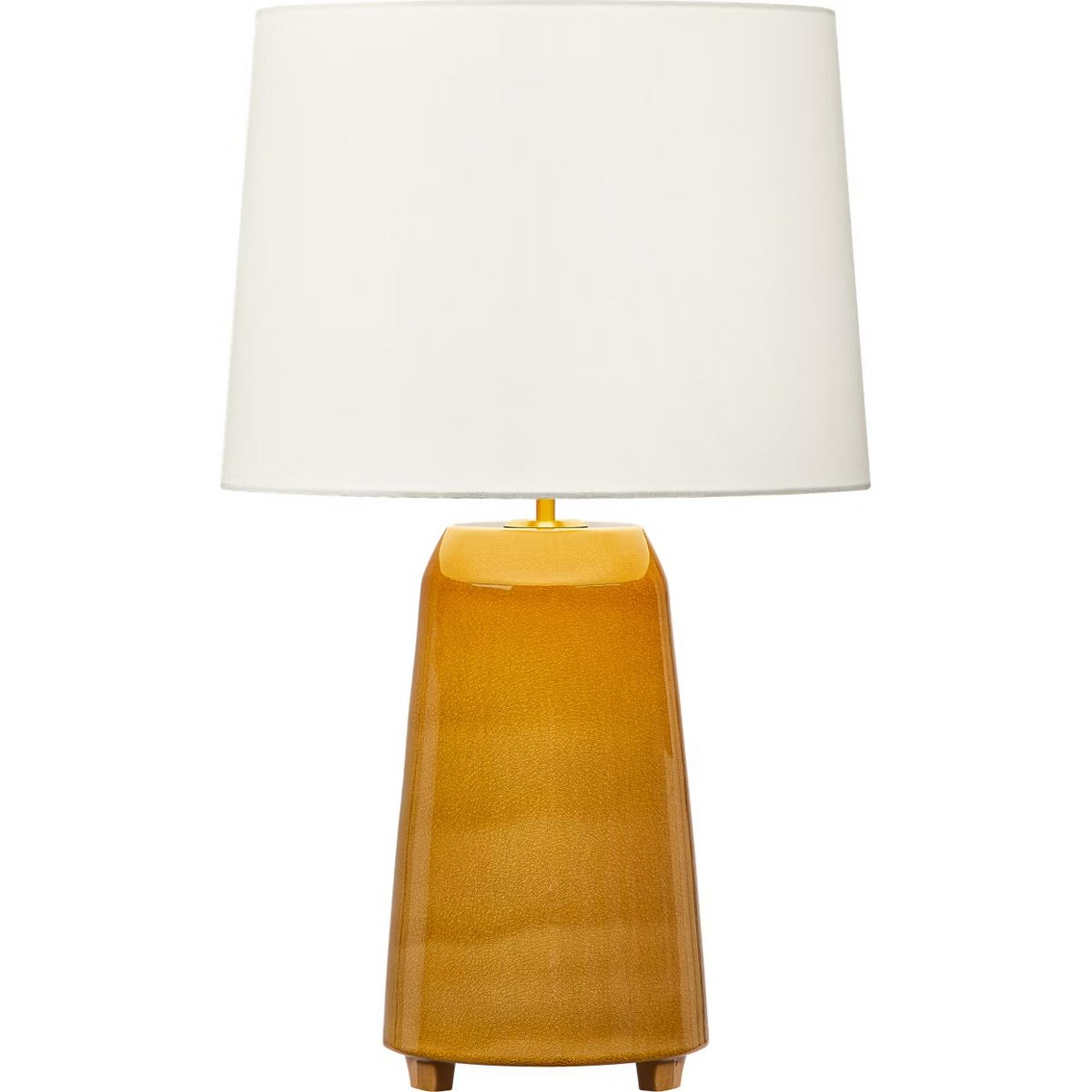 A Sheldon Table Lamp with Honey color