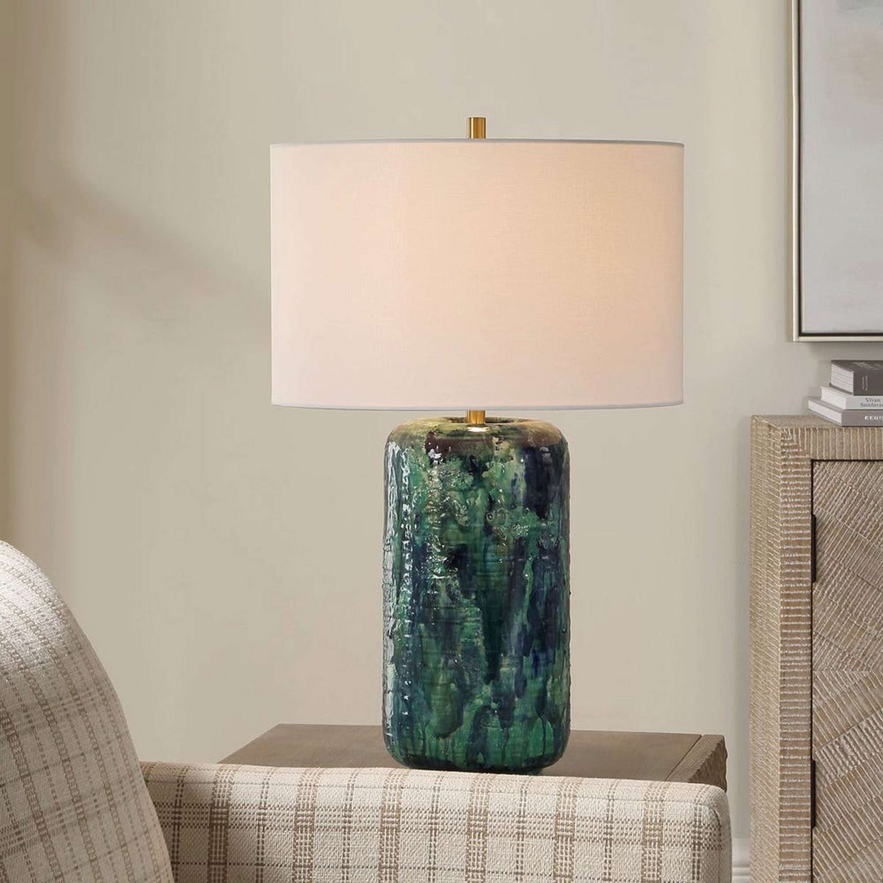 A Bowie Table Lamp with Green / Blue / White color