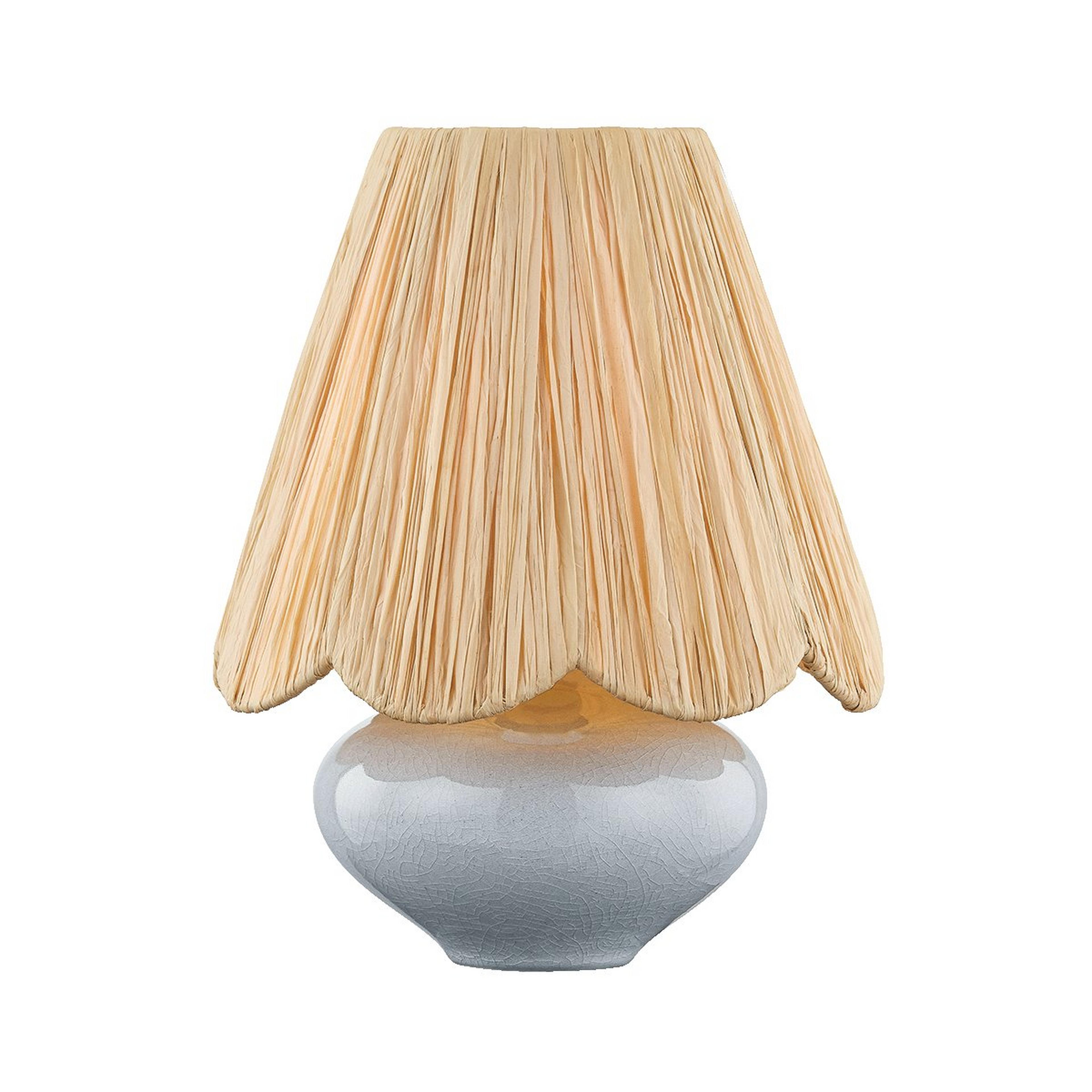 A Petunia Table Lamp with Baby Blue / Brass color