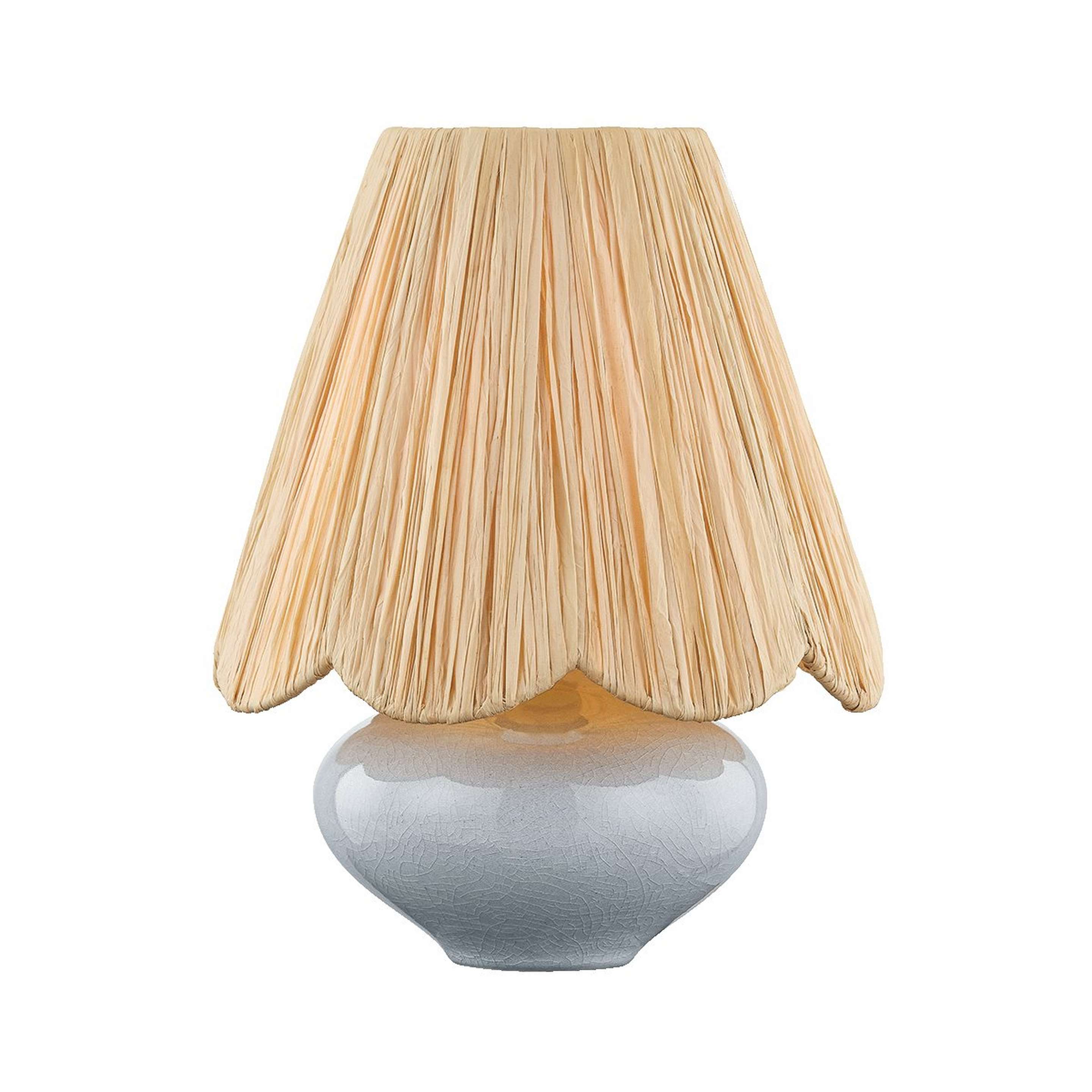 A Petunia Table Lamp with Baby Blue / Brass color