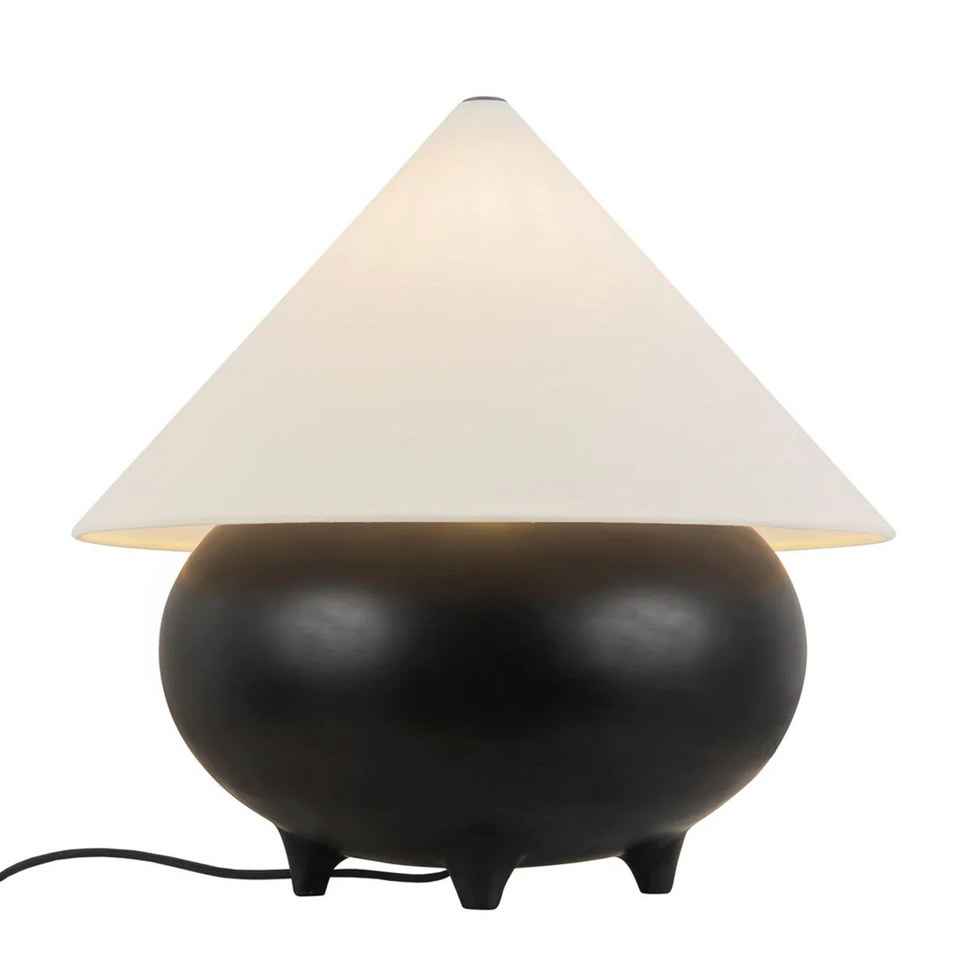 A Giffin Table Lamp with Black / White color