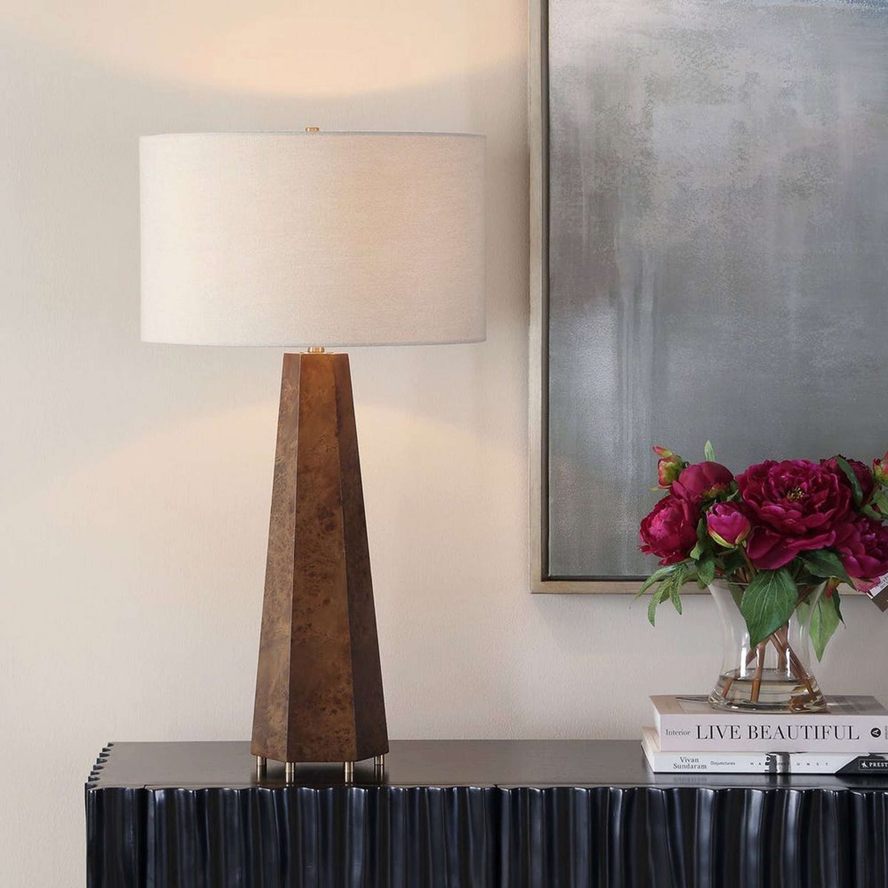 Benicio Burlwood Table Lamp