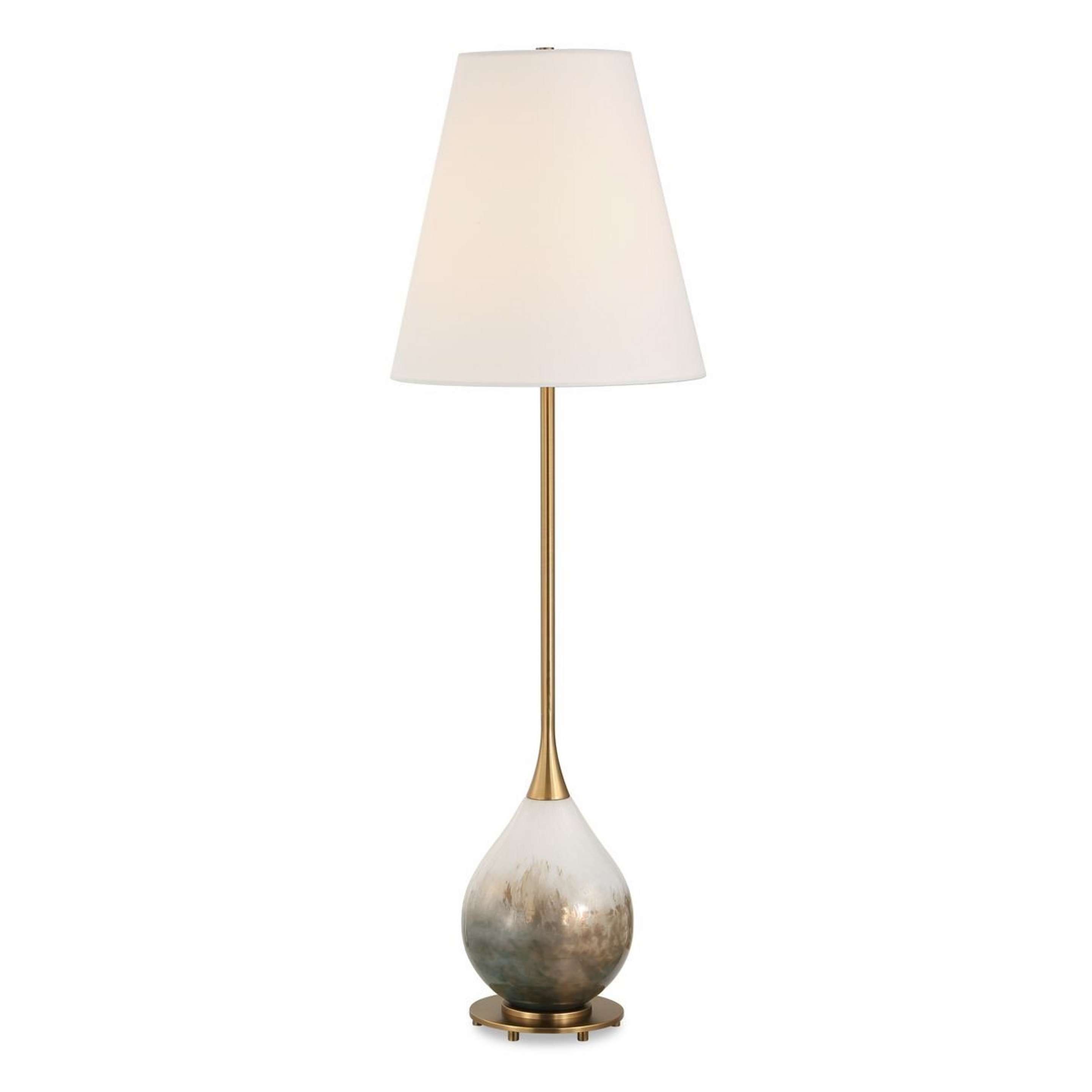 A Tadley Buffet Lamp with White / Bronze / Brass color