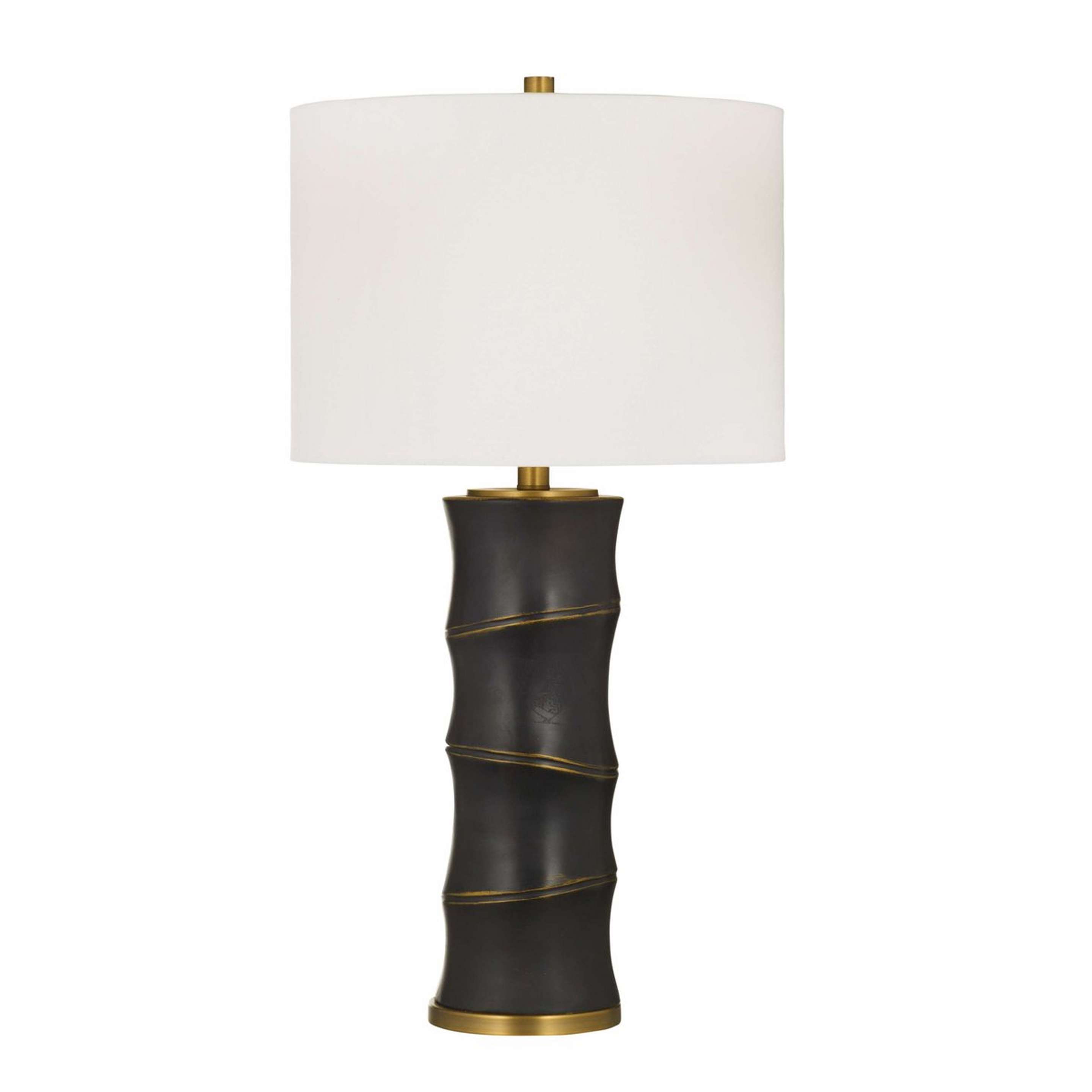 A Bamboo Grove Table Lamp with Black / Gold color