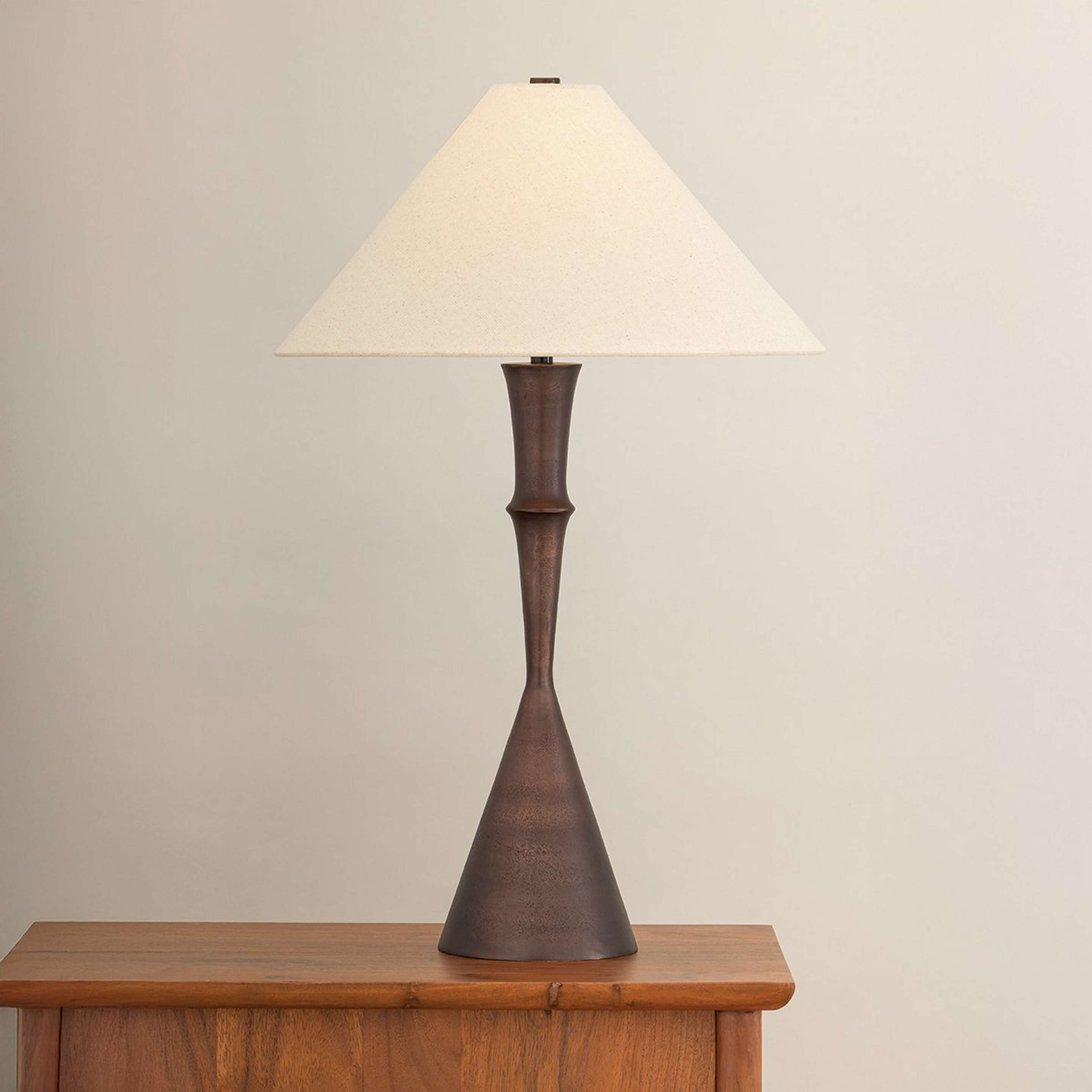 A Salvador Table Lamp with Bronze color