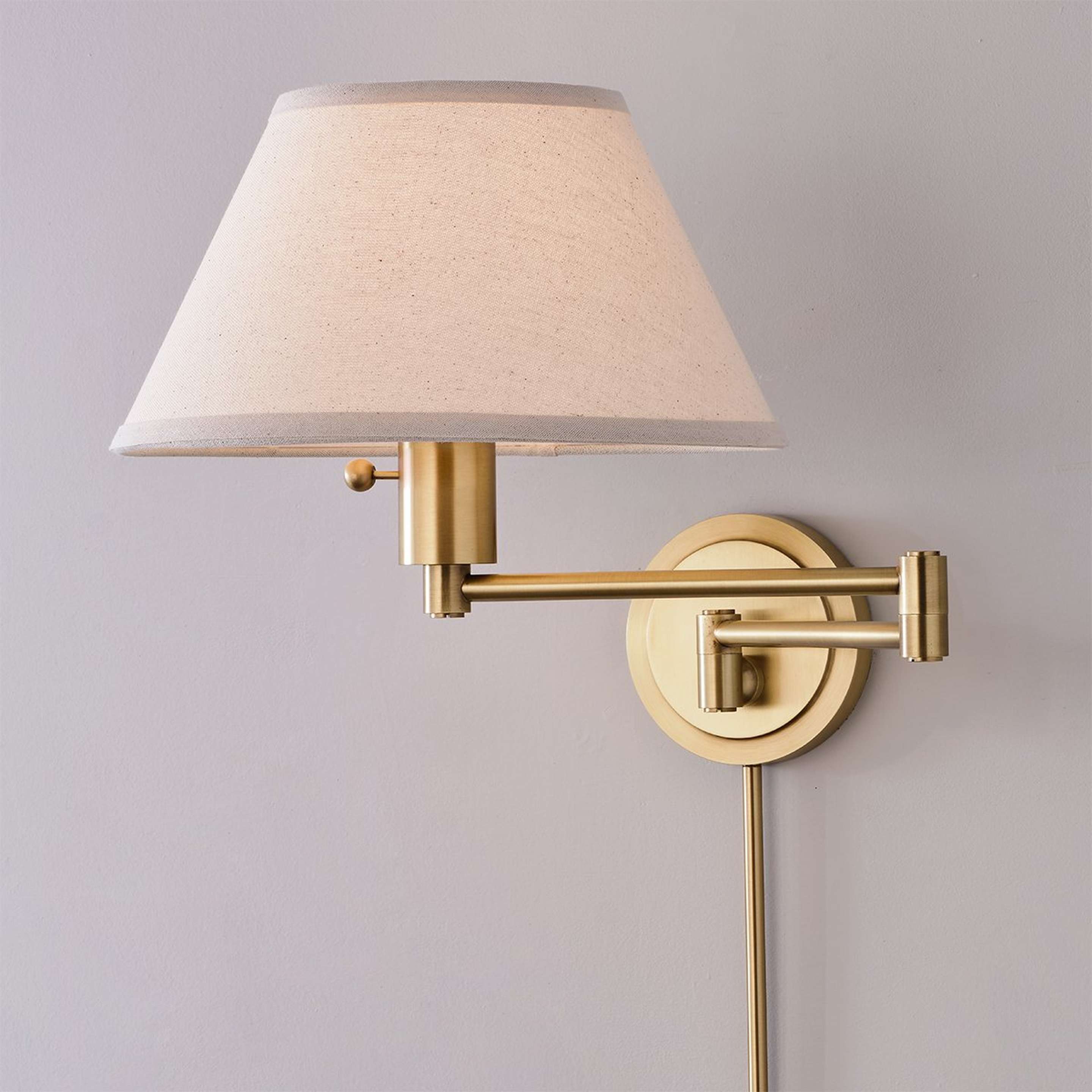 A Superior Swing Arm with Antique Brass / Off-White color