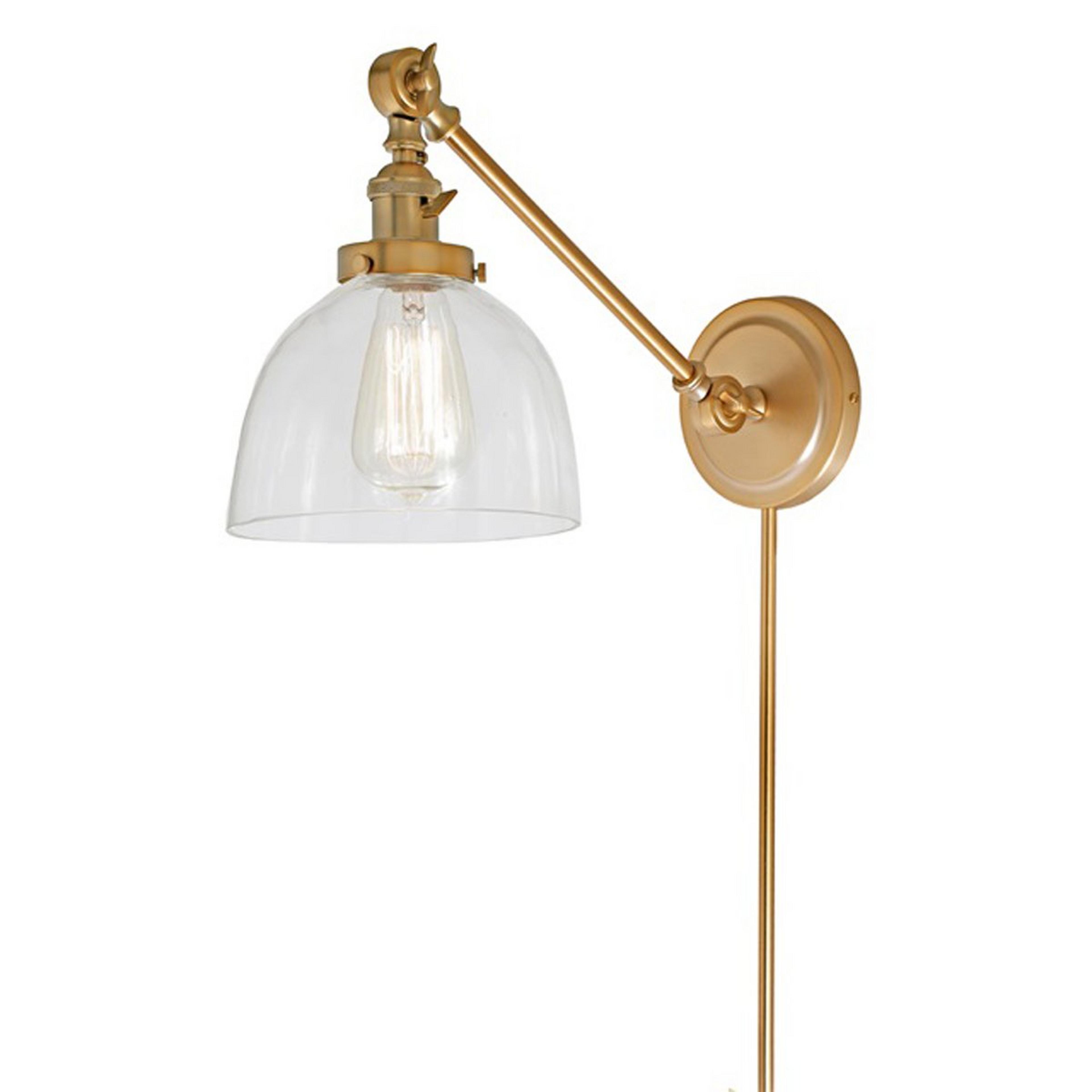 A Clear Glass Dome Swivel Swing Arm with undefined color