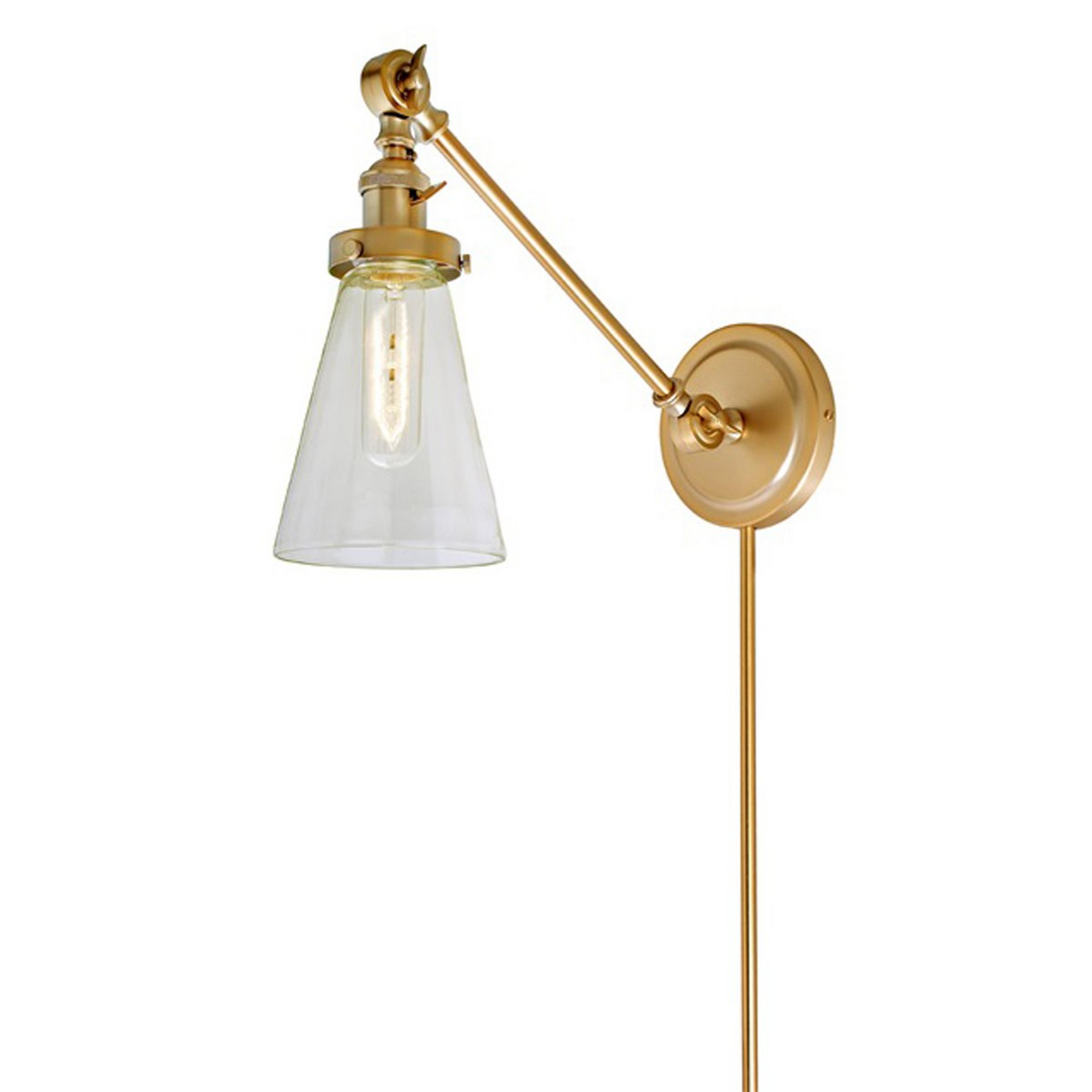 A Cone Glass Swivel Swing Arm with undefined color