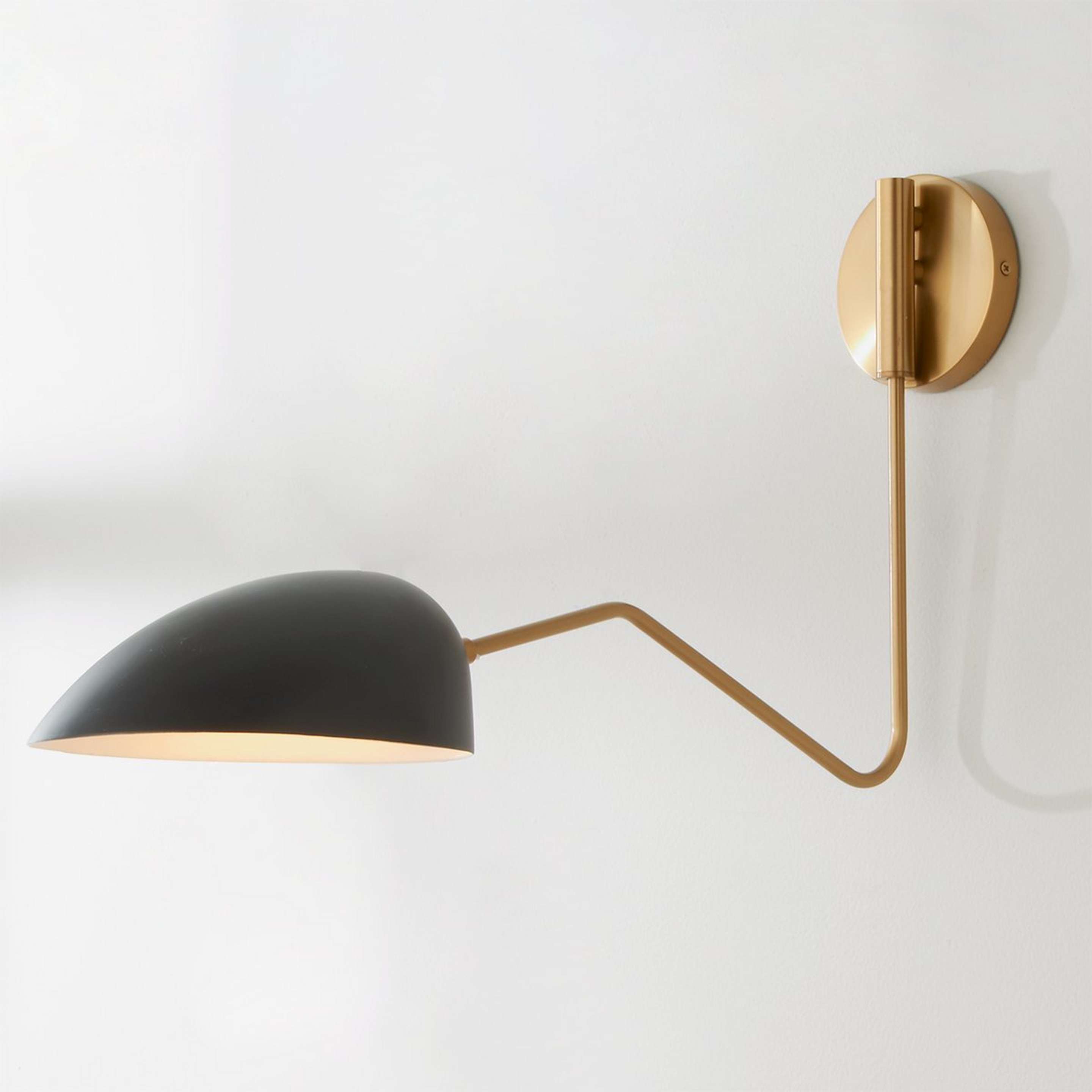 A ED Ellen DeGeneres Jane 1 Light Wall Light with Burnished Brass / Black color