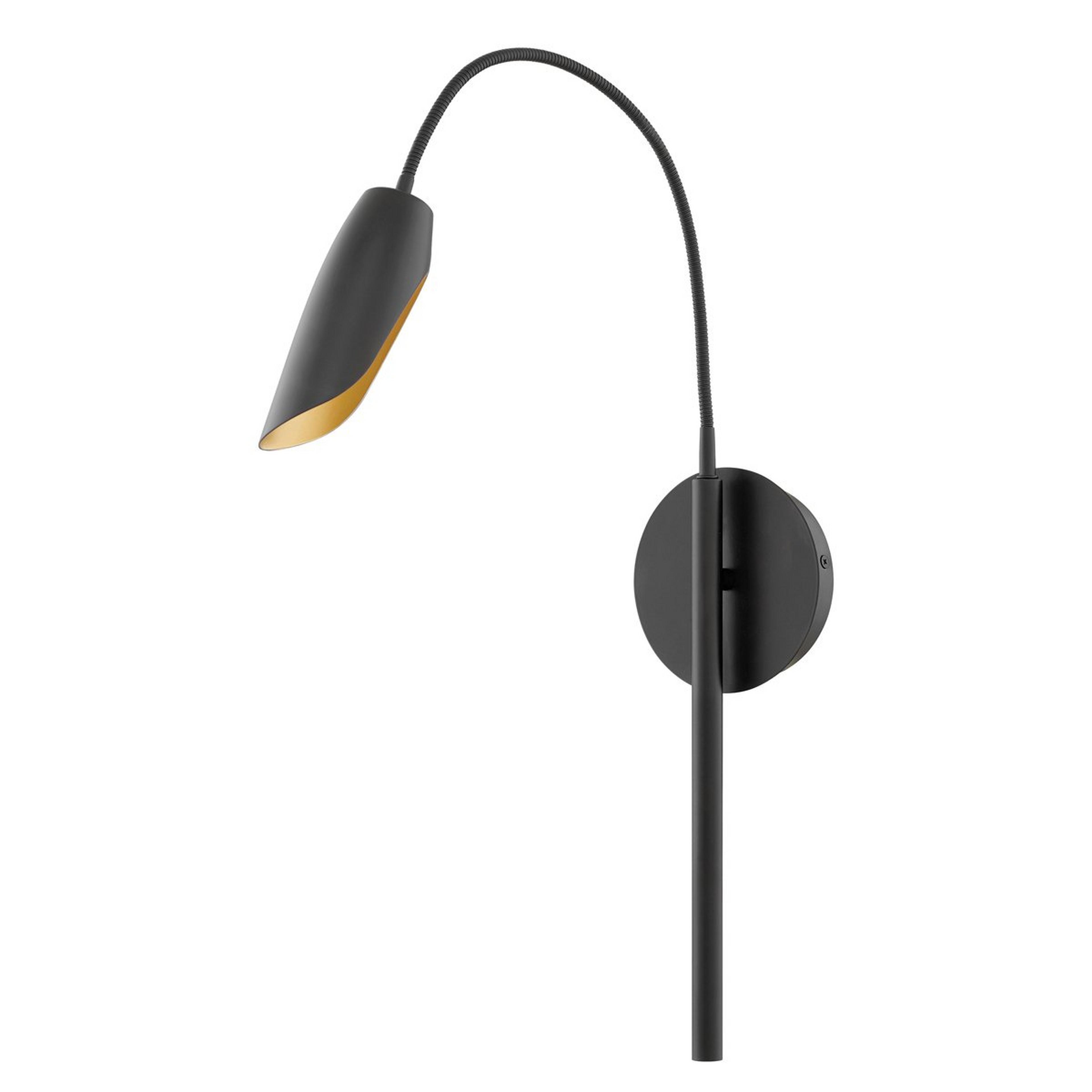 A Pivoting Petal Swing Arm with Black / Brass color