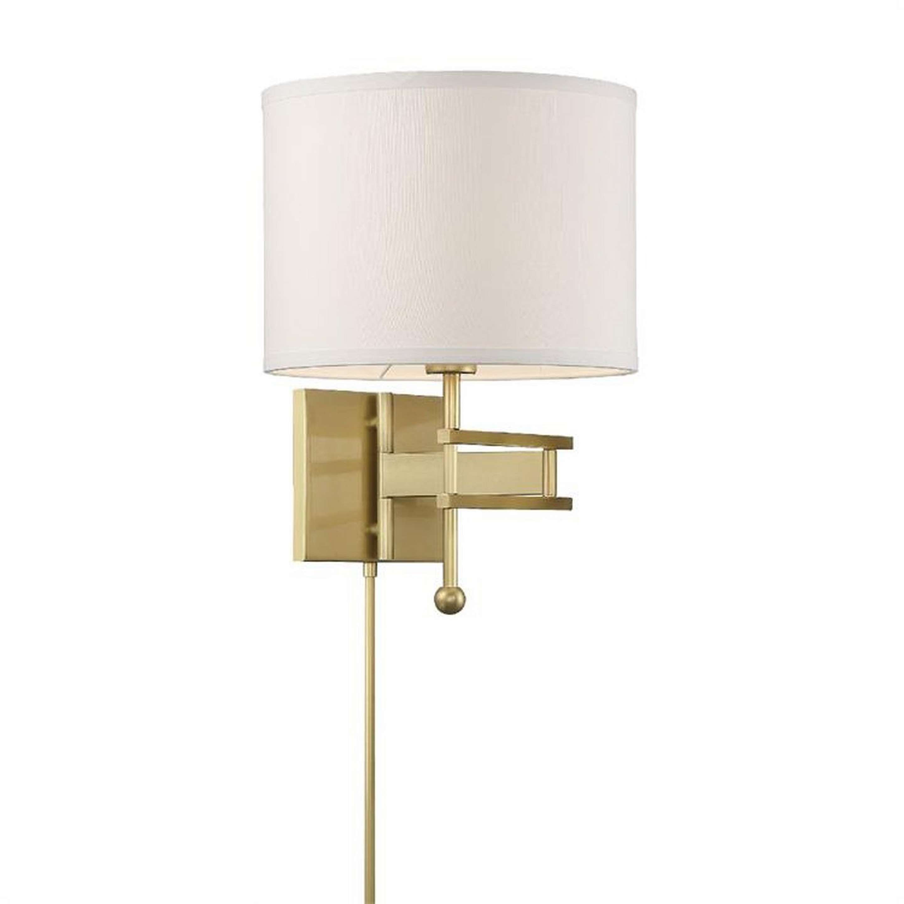 A Delsin Swing Arm with Aged Brass color