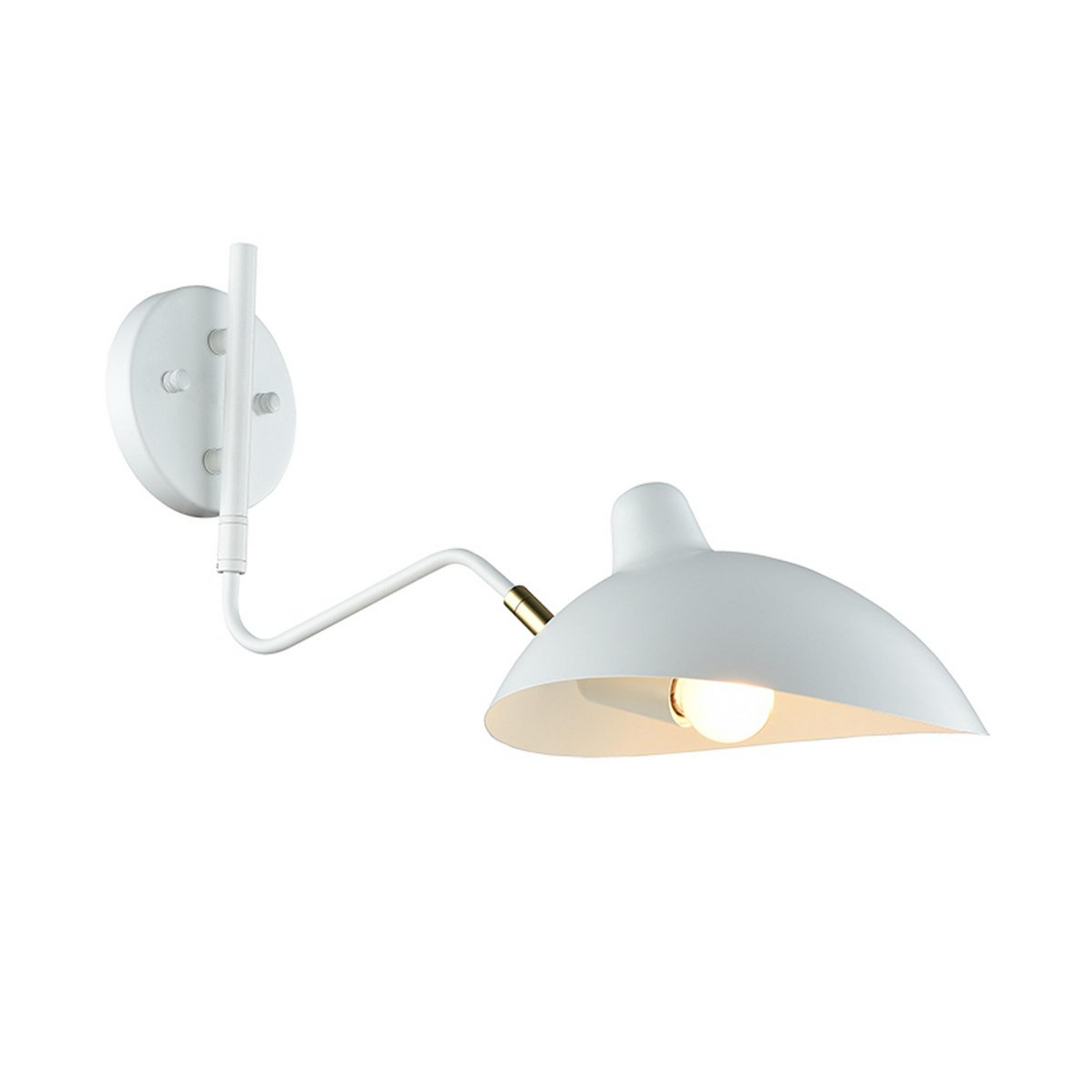 A Minerva Swing Arm with White / Brushed Gold color