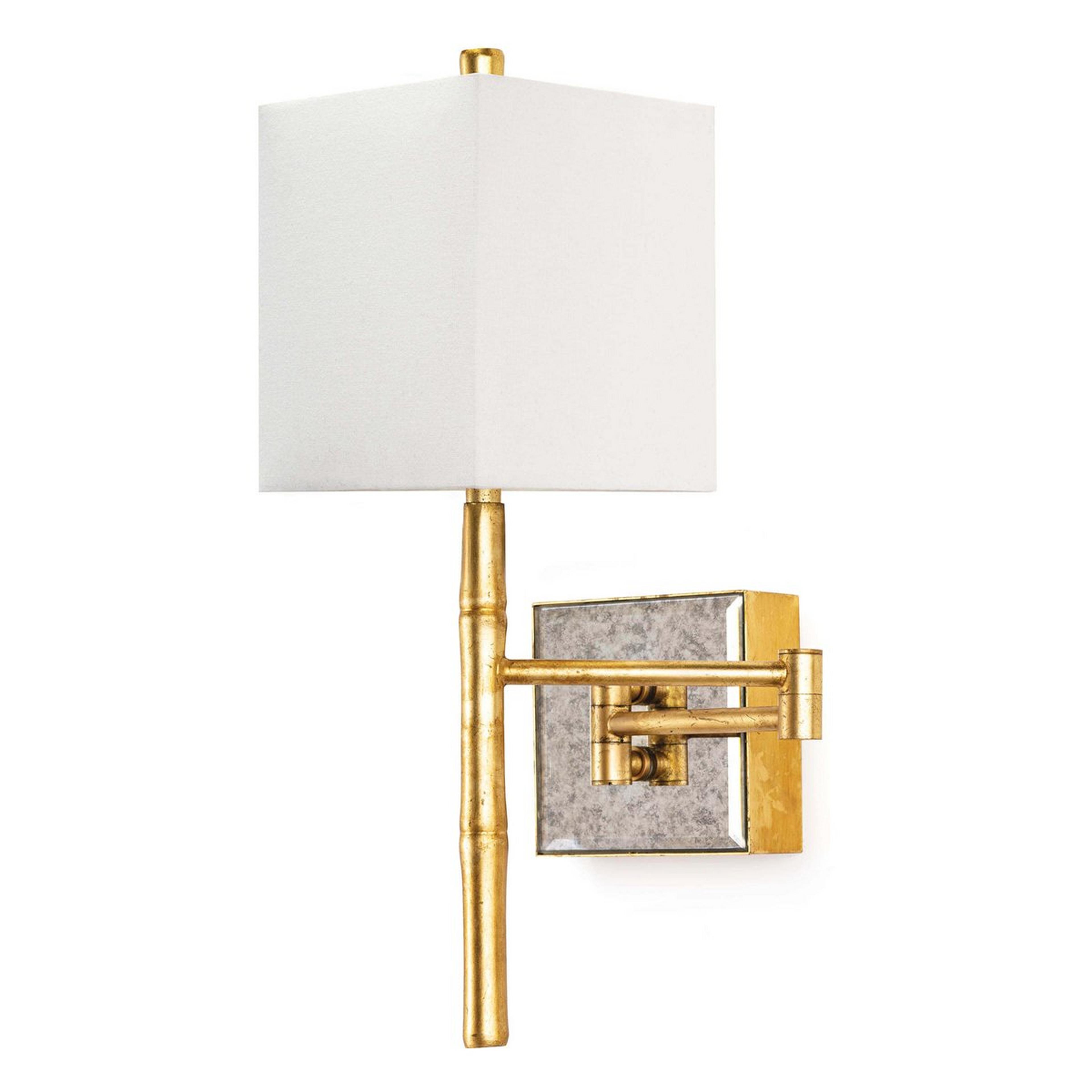 A Gramineae Swing Arm Light with Gold / Antique Mirror color