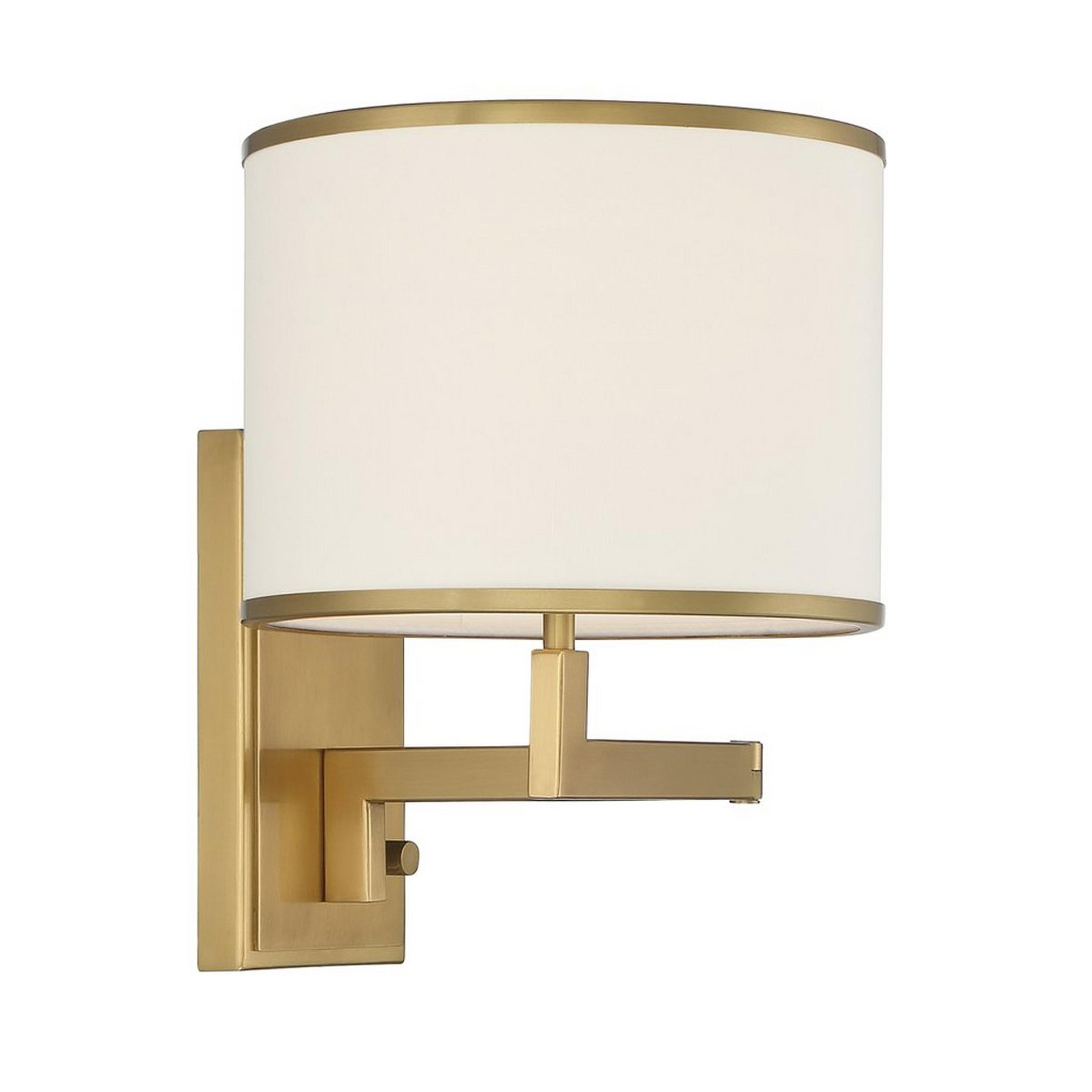A Drum Shade Swing Arm with Aged Brass color