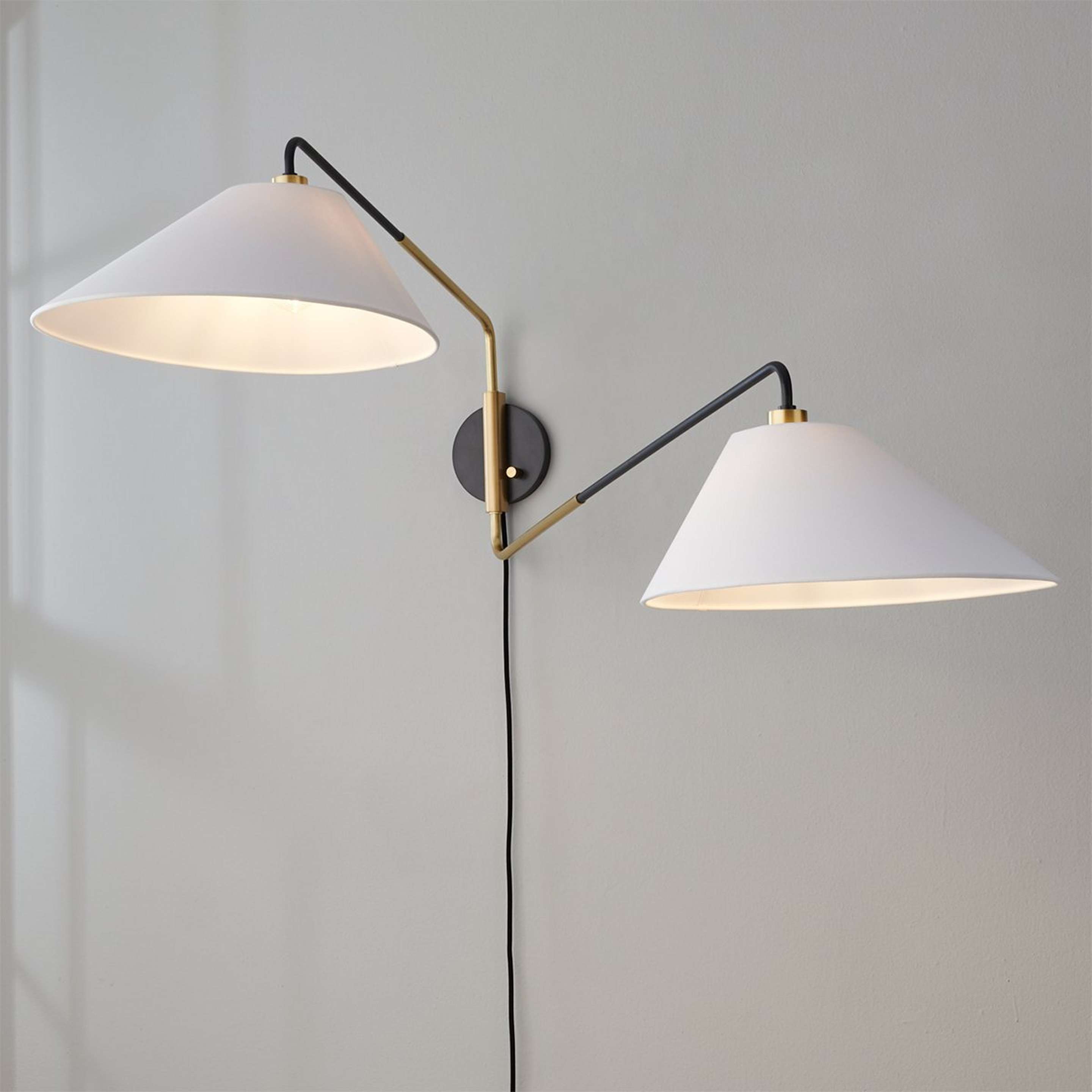 A Urban Galileo Swing Arm Sconce with Bronze / Aged Brass color