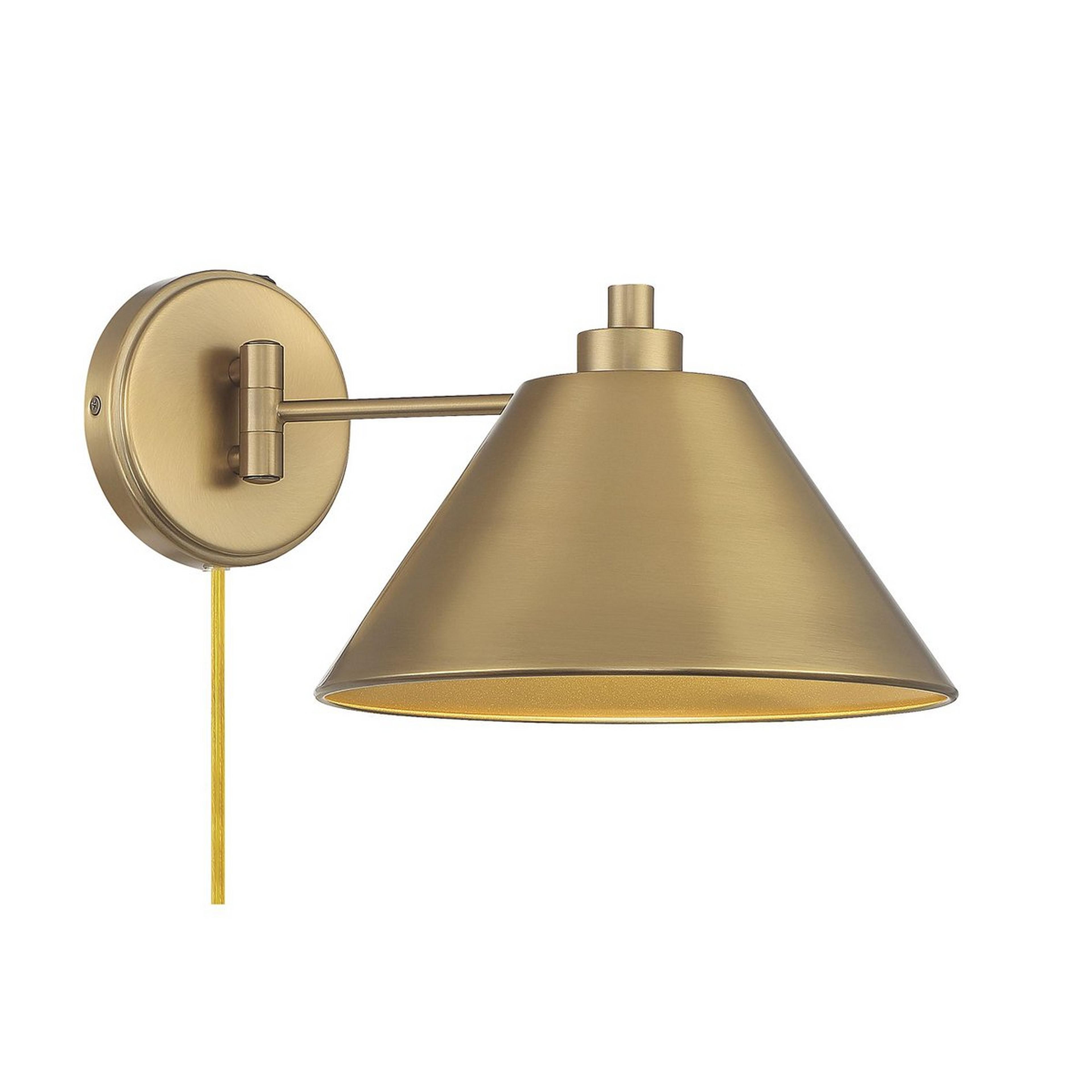 A Wymie Swing Arm with Natural Brass color