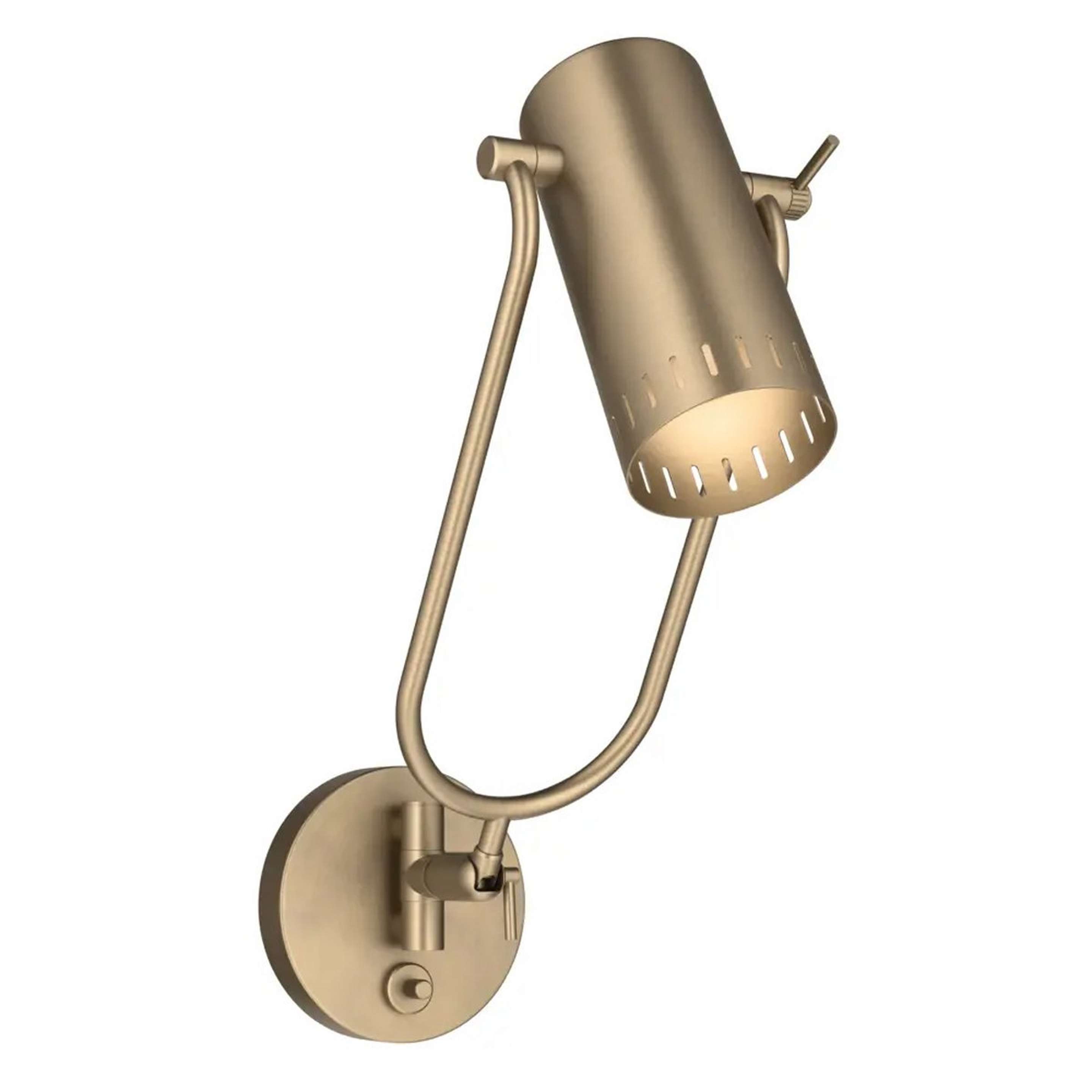 A Ramone Swing Arm Sconce with Champagne Bronze color