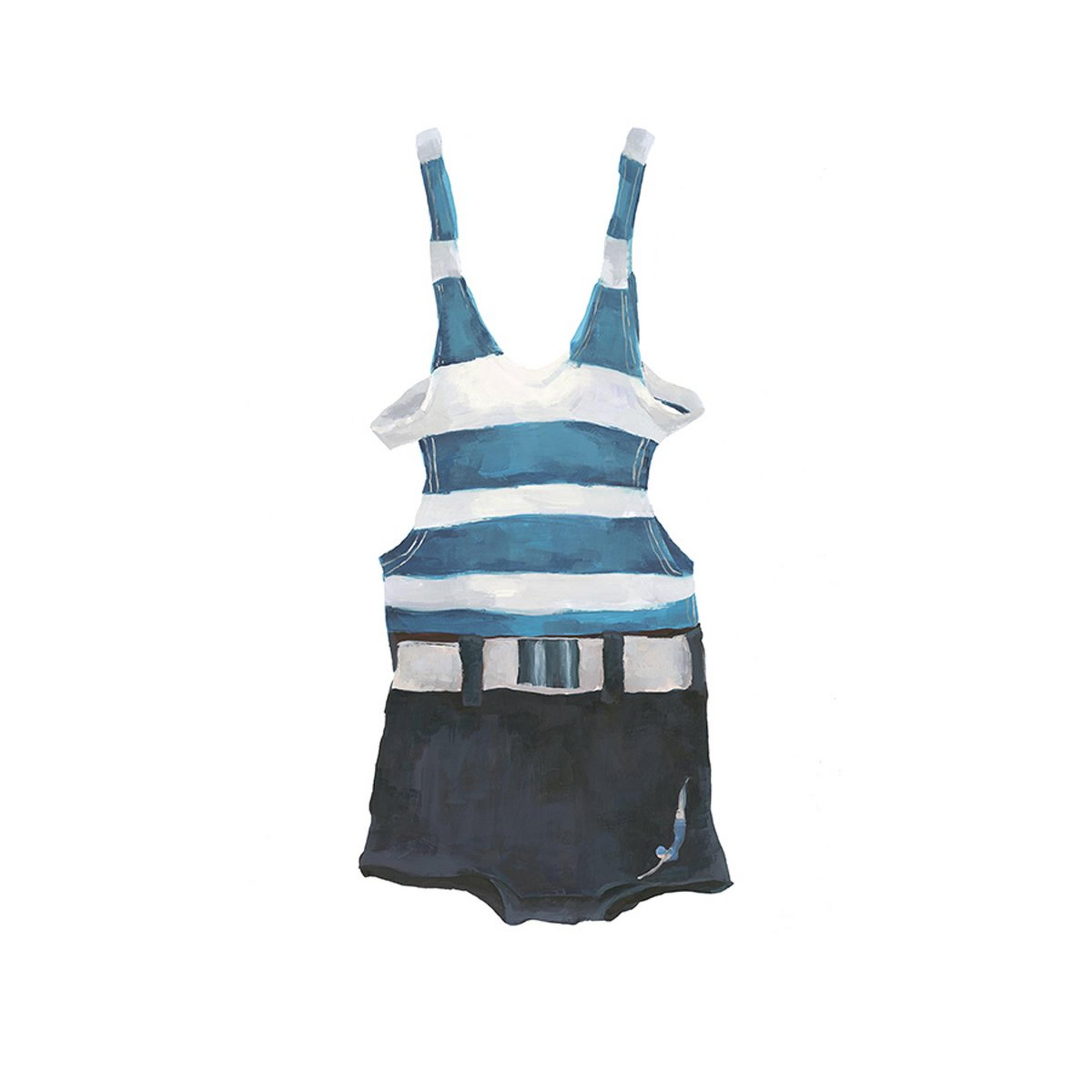 A Swimwear Nostalgia Wall Decor III with Blue / Navy / White color