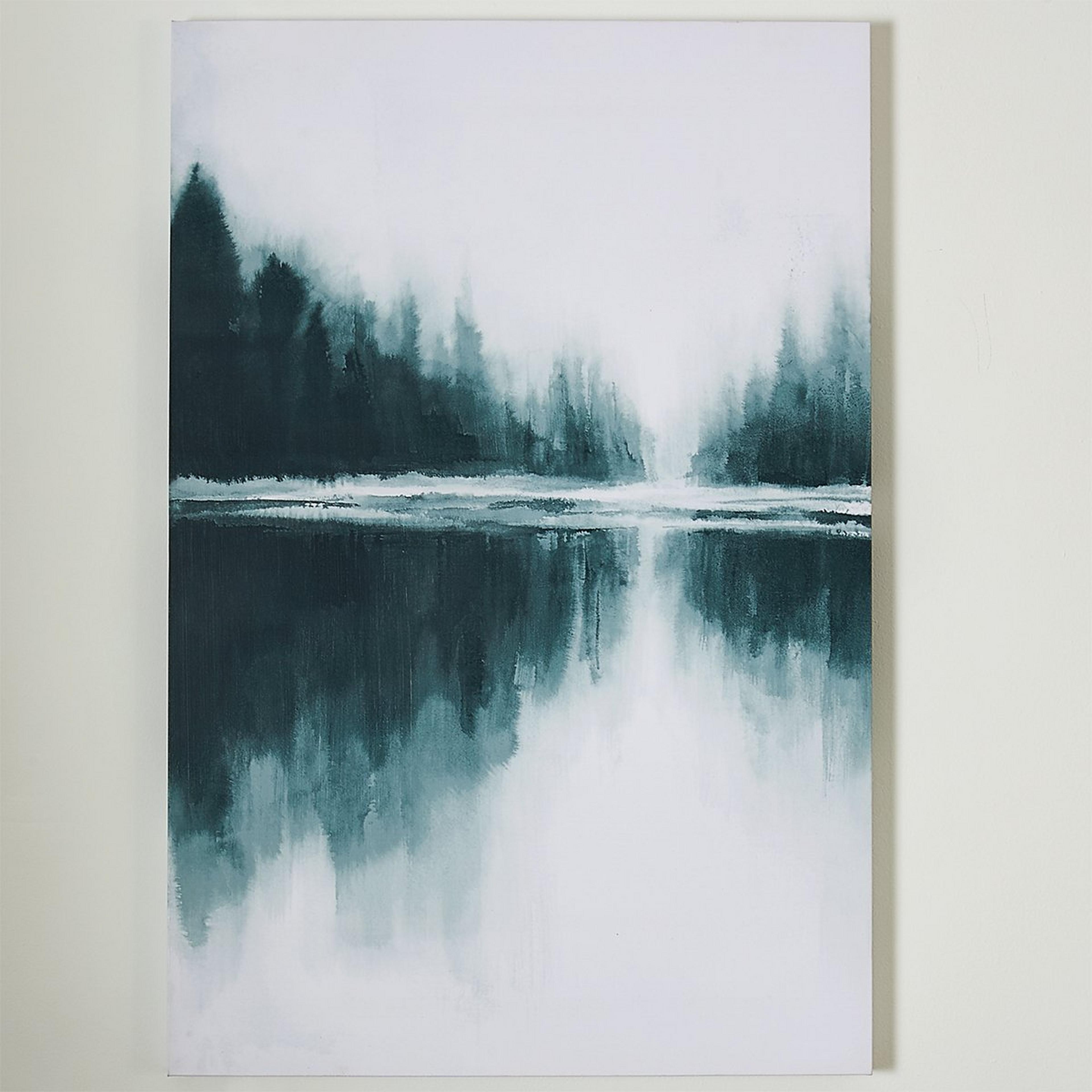 A Manistique Wall Decor with White / Dark Harbor Green / Gray color