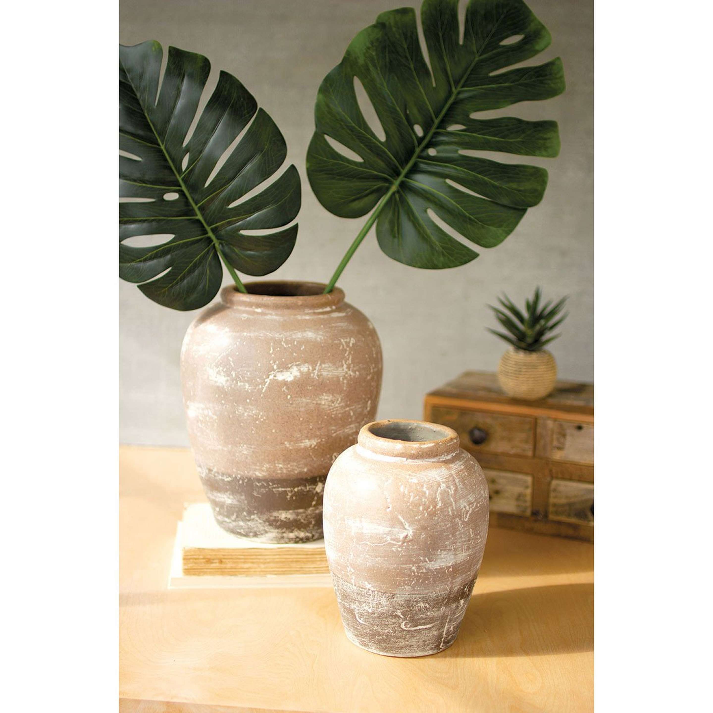 A Keramik Vessel - Set of 2 with Rich Terra / Deep Brown color