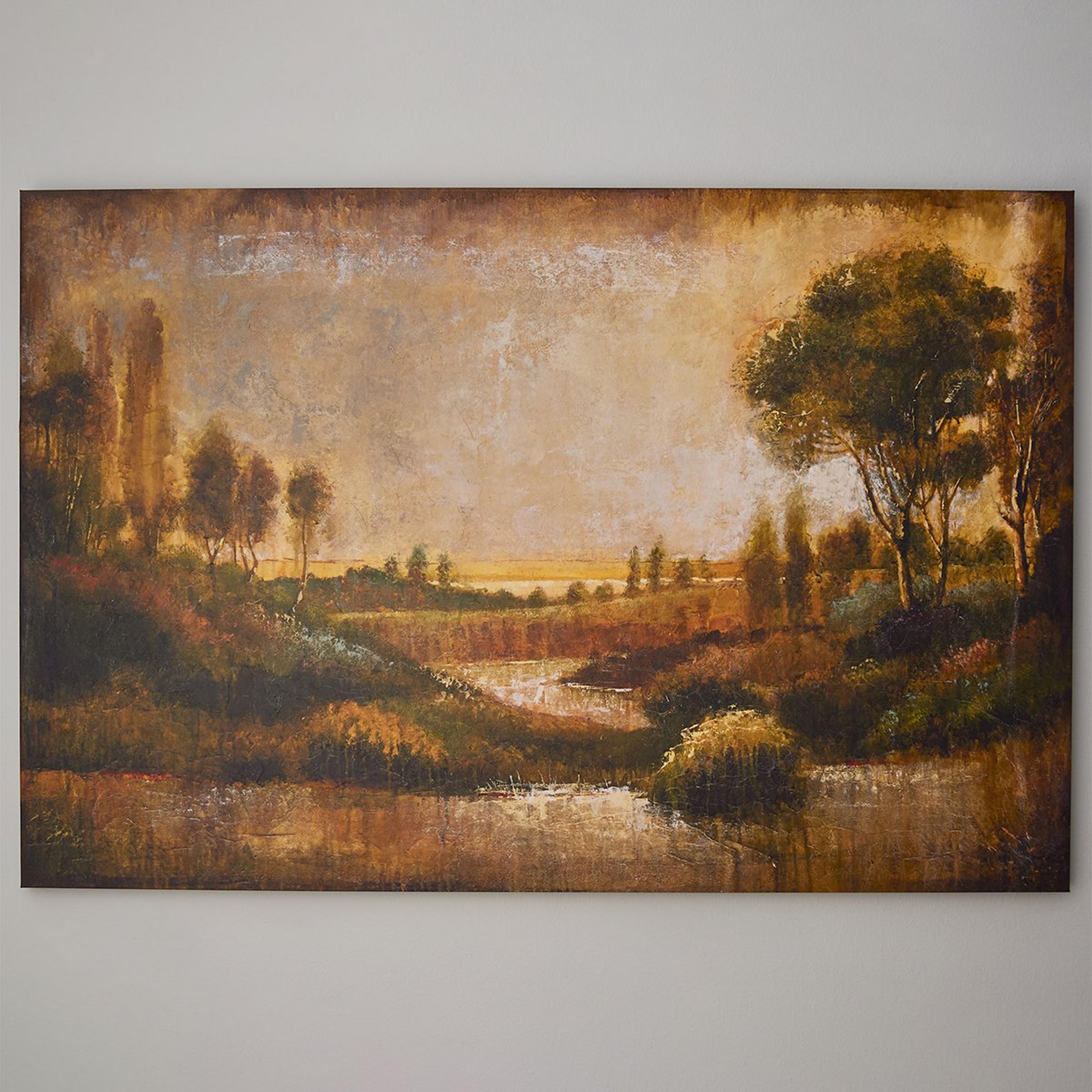 A Paesaggio Wall Art with Antiqued Green / Antiqued Brown / Antiqued Beige  color
