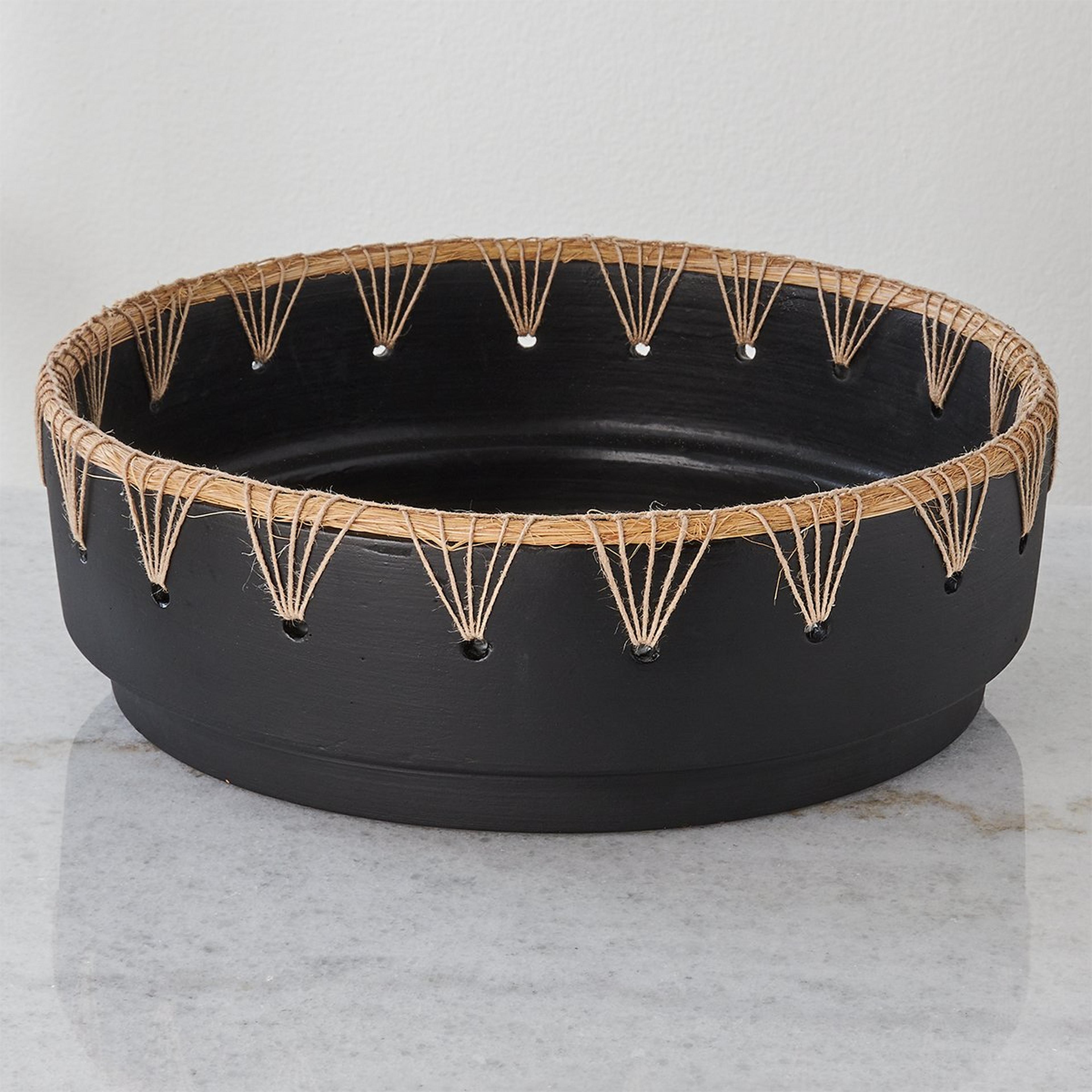 A Virtue Decorative Bowl with Black / Natural color