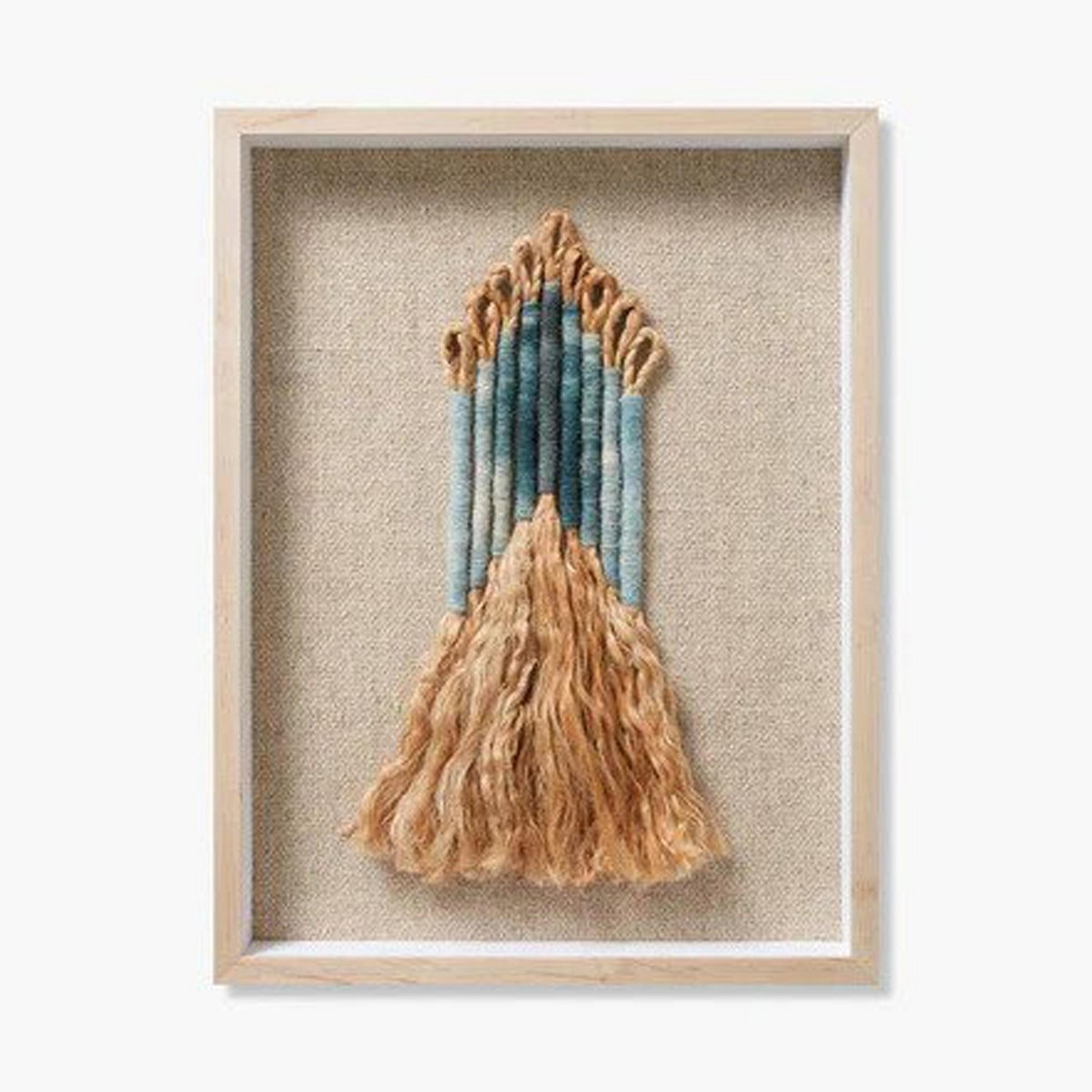 A Oro Azul Wall Art with Teal / Natural  color