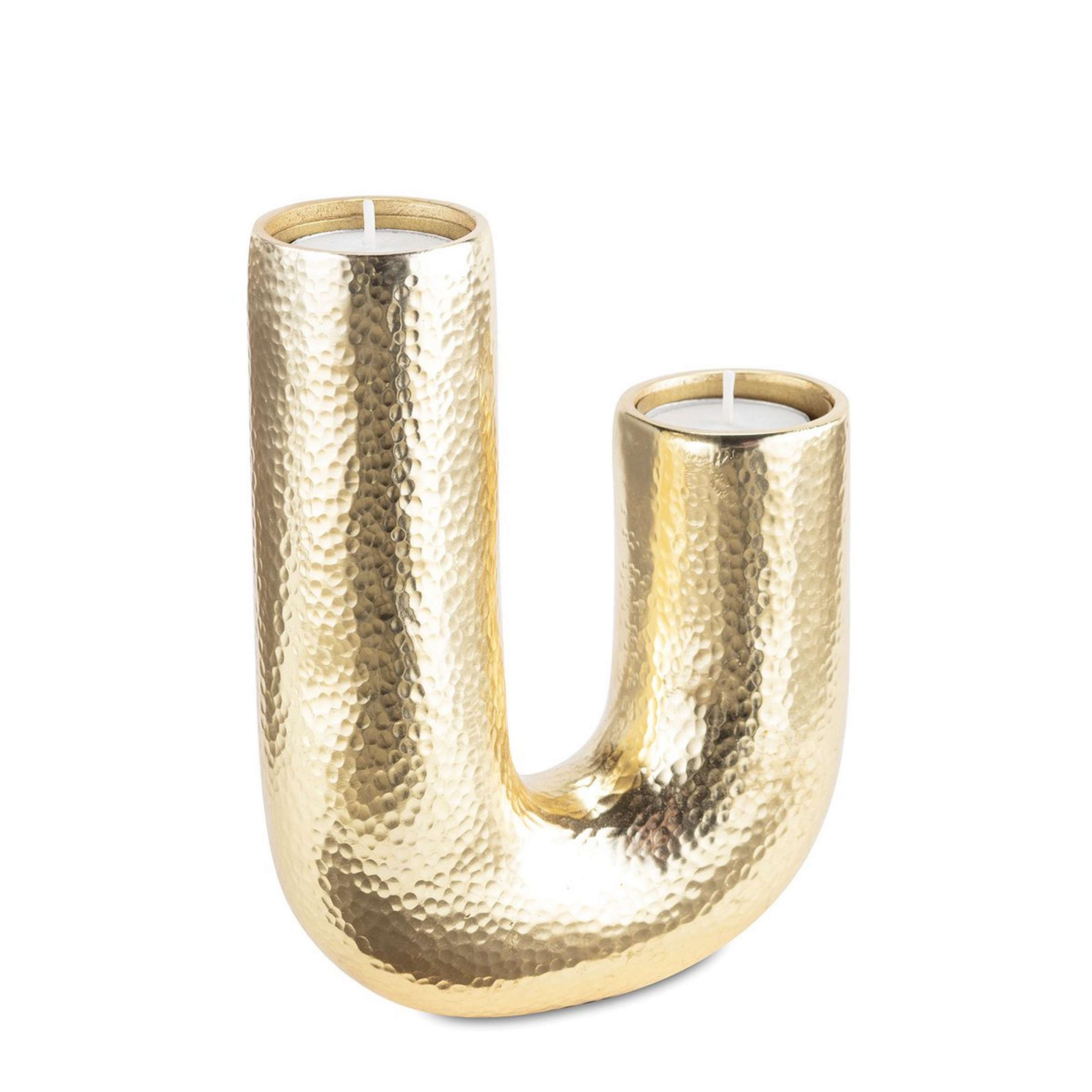A Jorada Candle Holder with Gold color