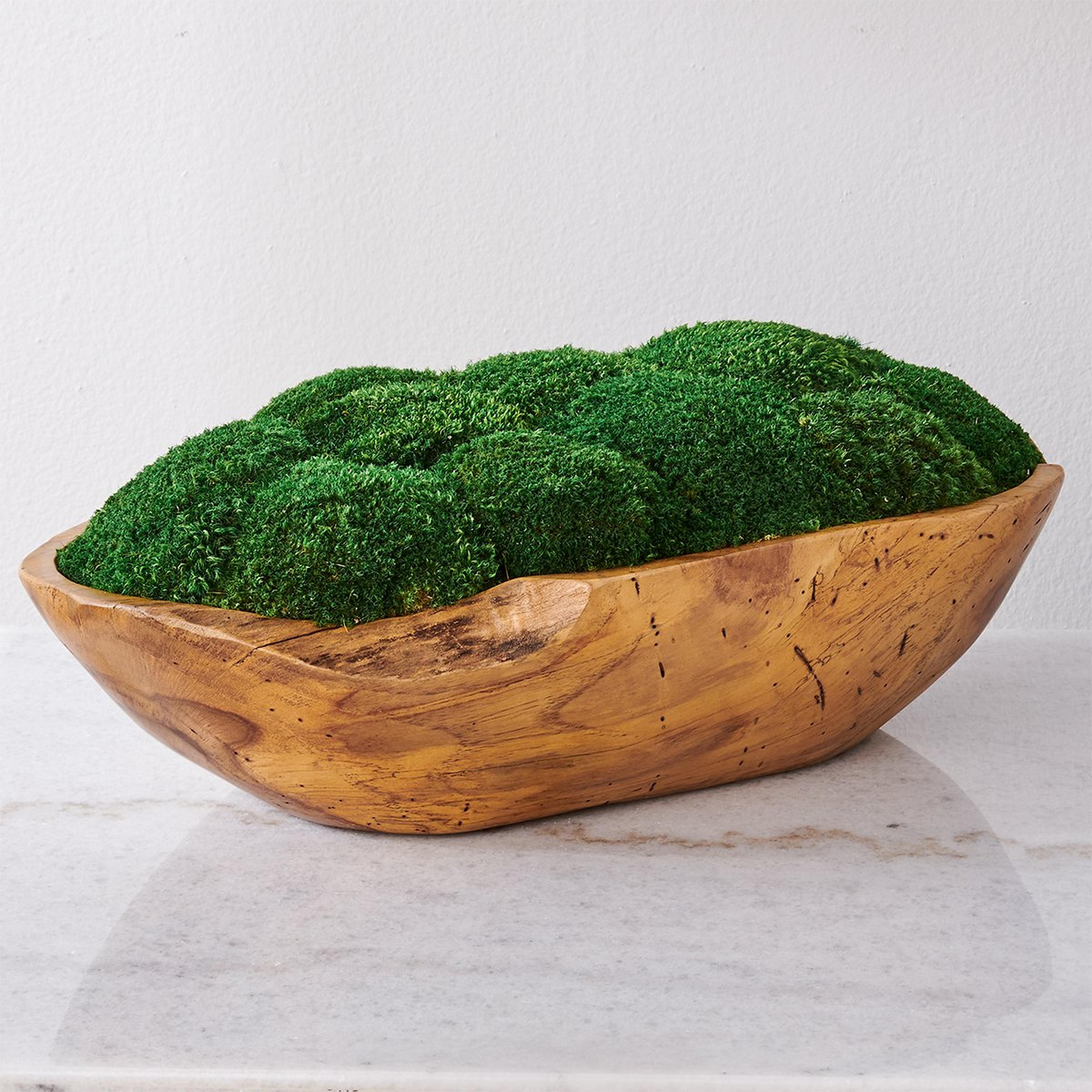 A Forest Floor Centerpiece with Green / Dark Wood  color