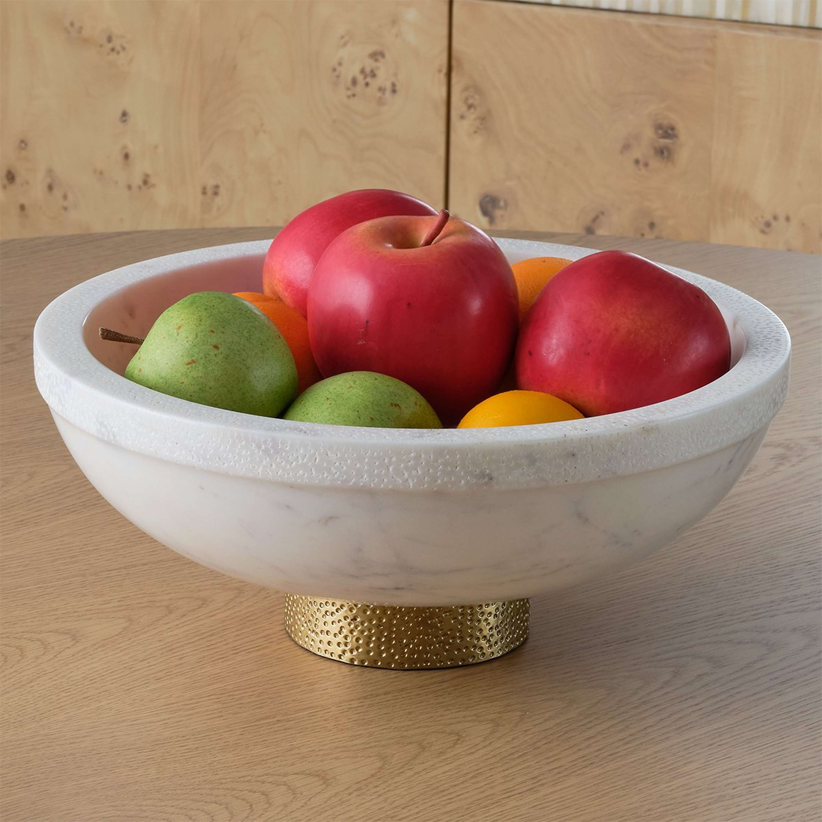 A Katora Bowl with White Marble / Brass color